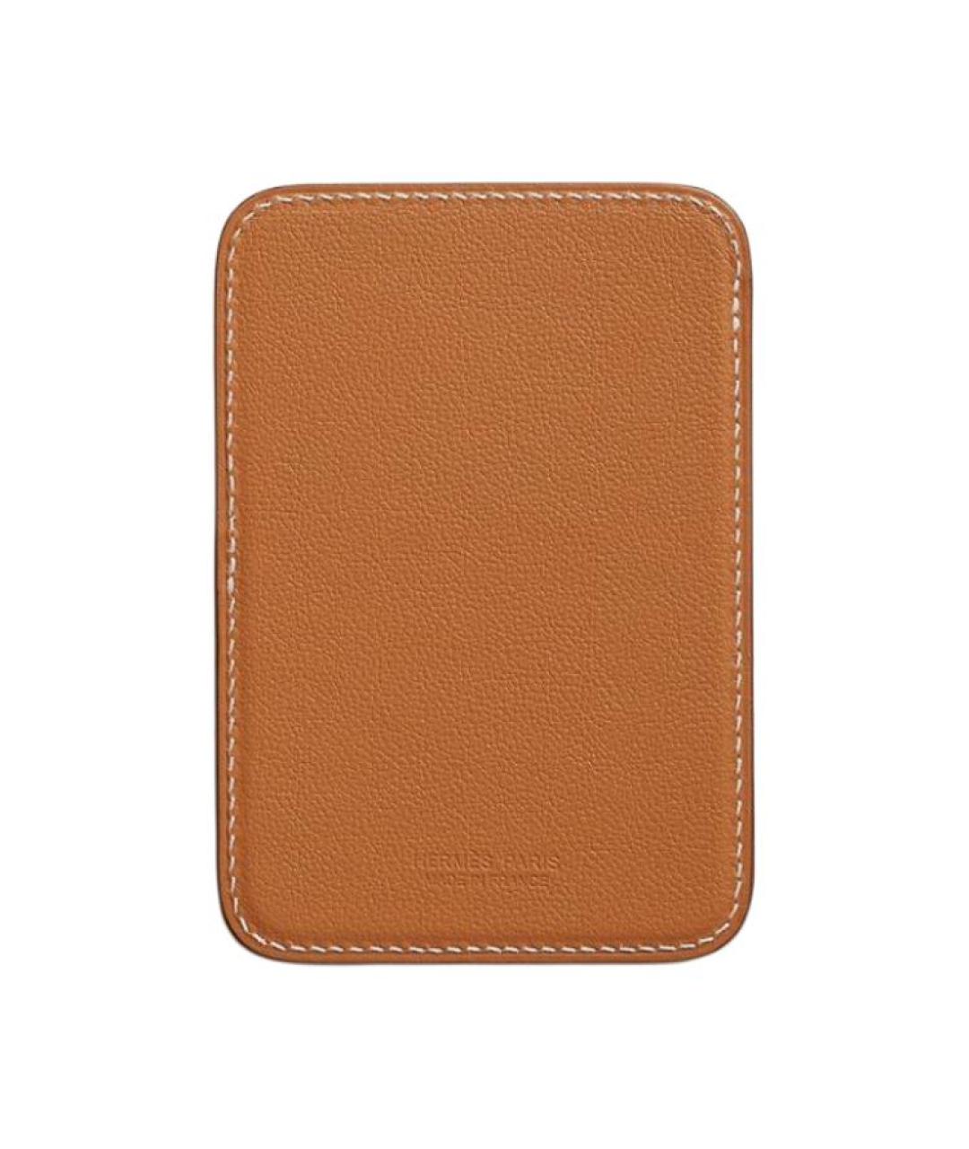 HERMES Коричневый кожаный кардхолдер, фото 3