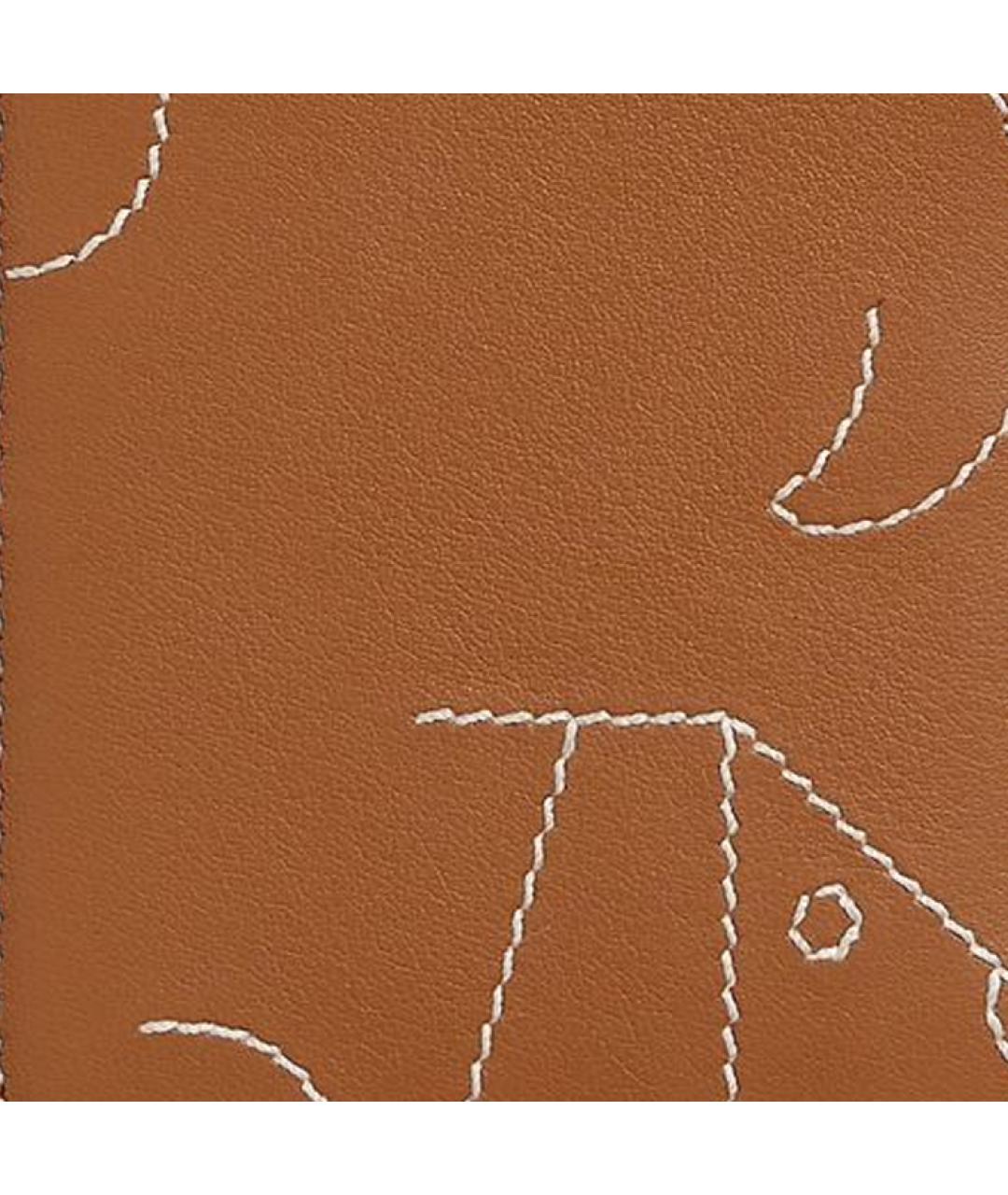 HERMES Коричневый кожаный кардхолдер, фото 4