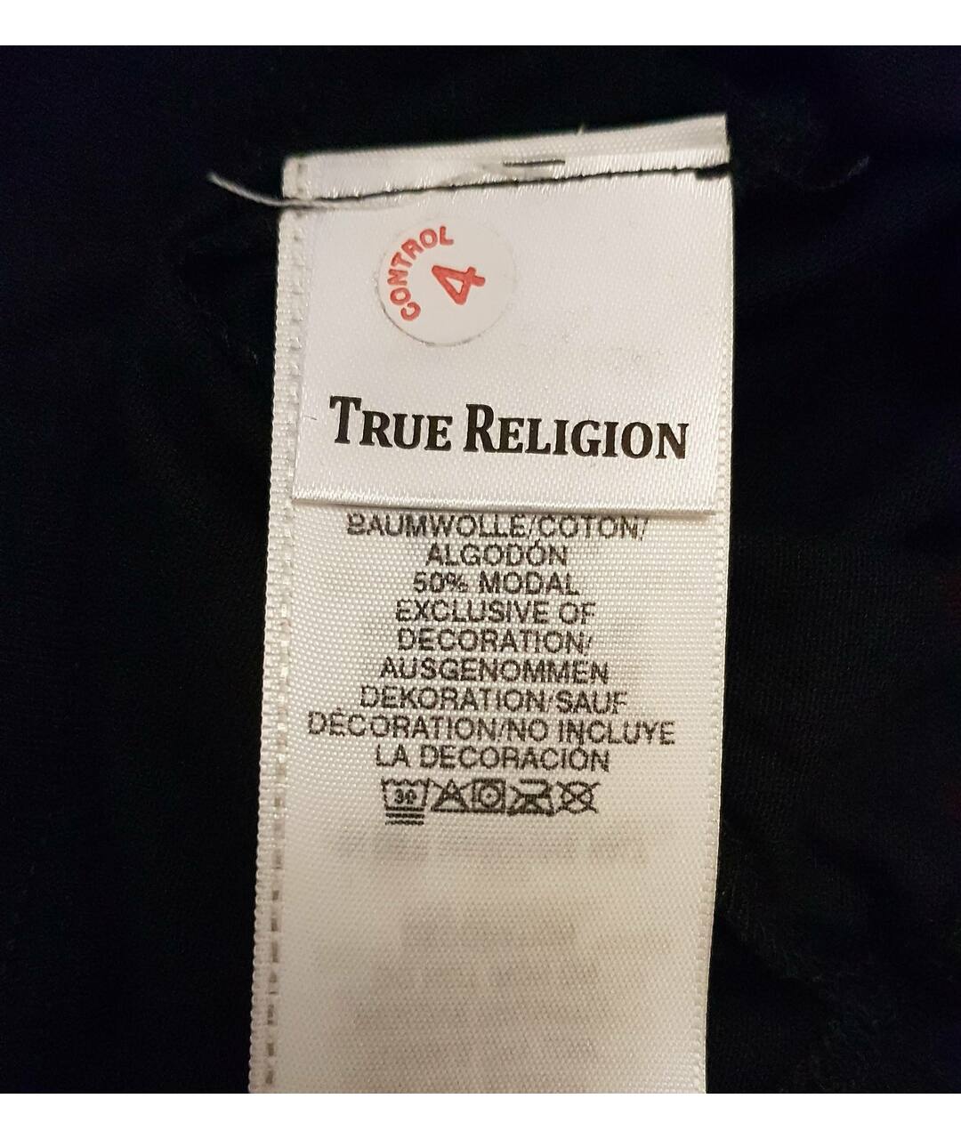 TRUE RELIGION Черная хлопковая футболка, фото 5