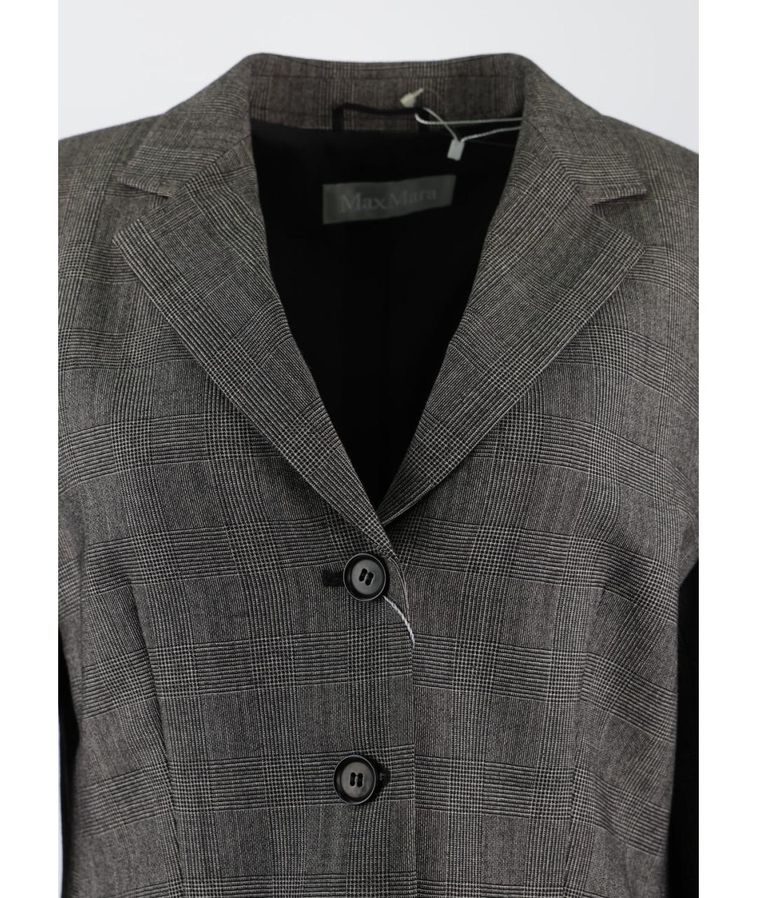 MAX MARA Серый шерстяной костюм с брюками, фото 2