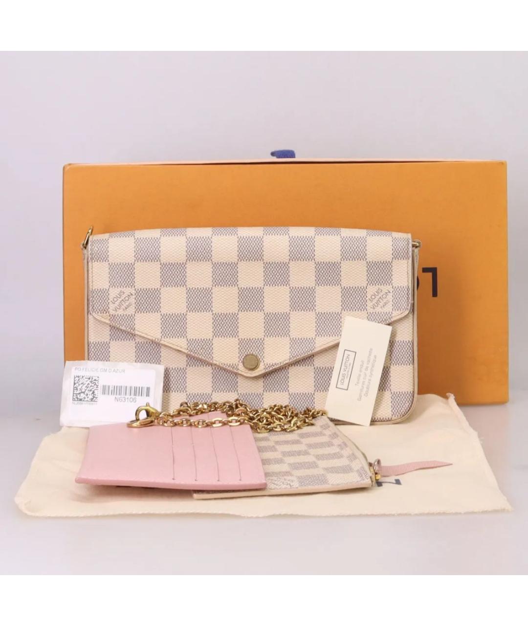 LOUIS VUITTON Белая сумка с короткими ручками из искусственной кожи, фото 2