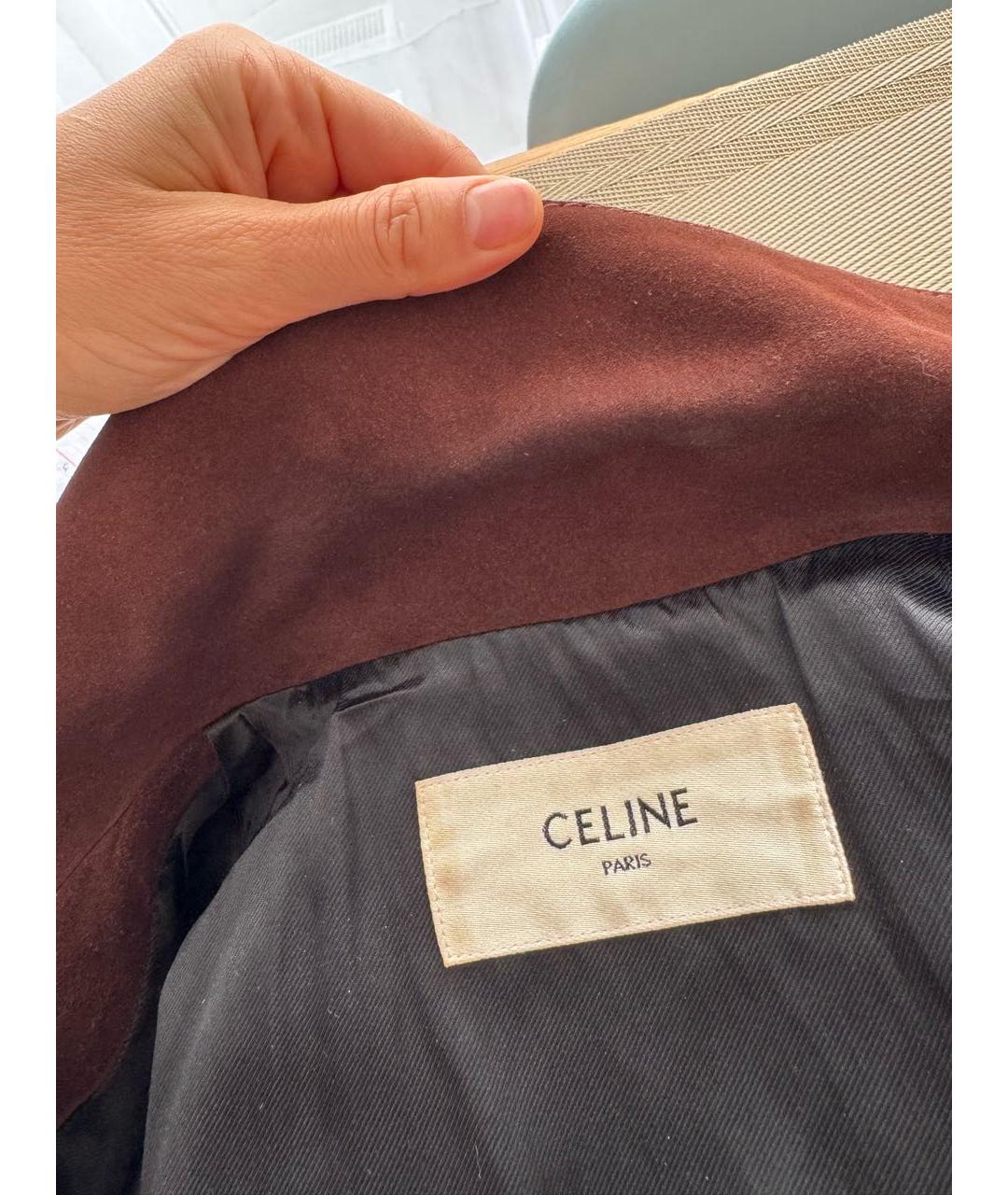 CELINE Бордовая замшевая куртка, фото 3