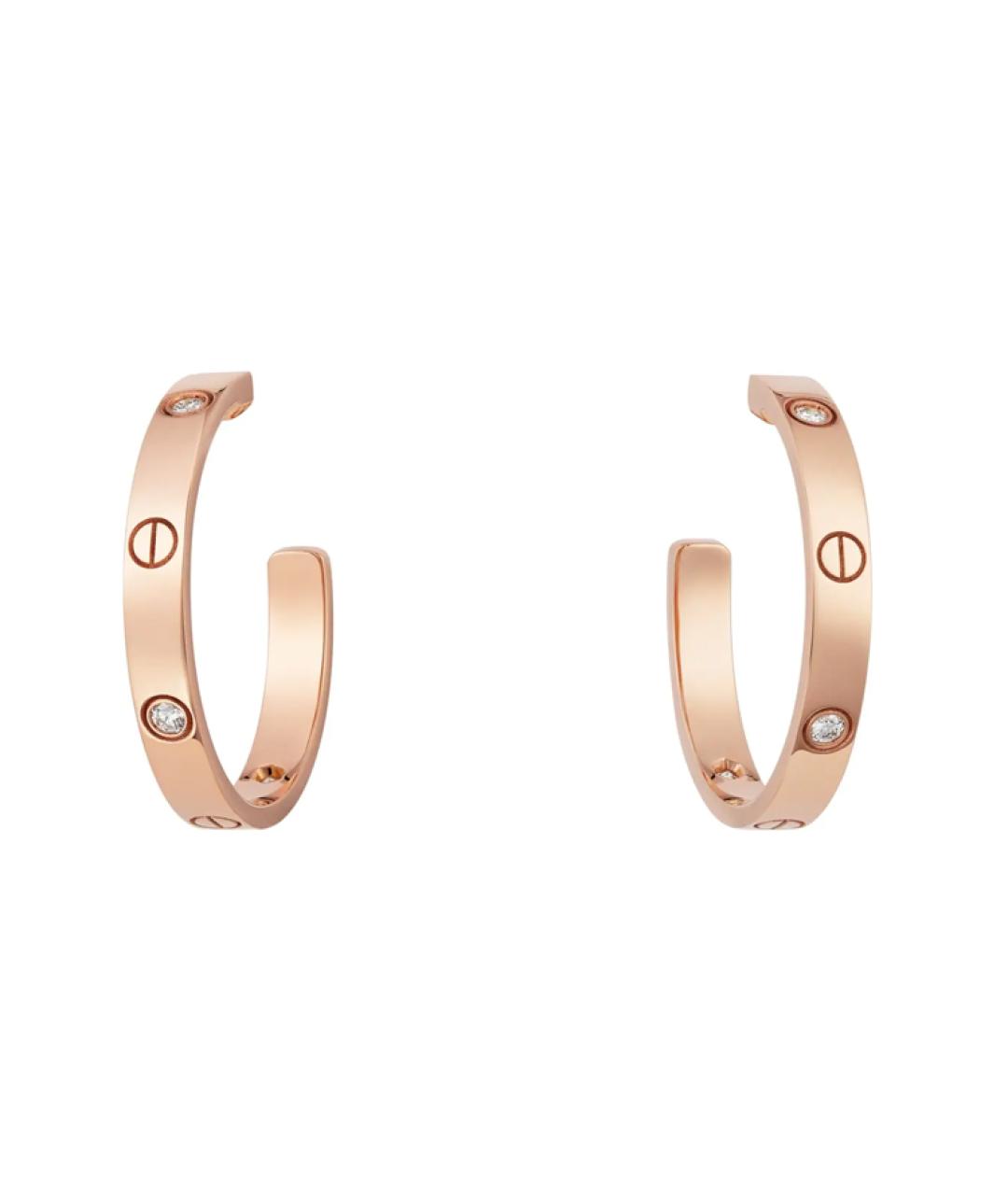 CARTIER Розовые серьги из розового золота, фото 1