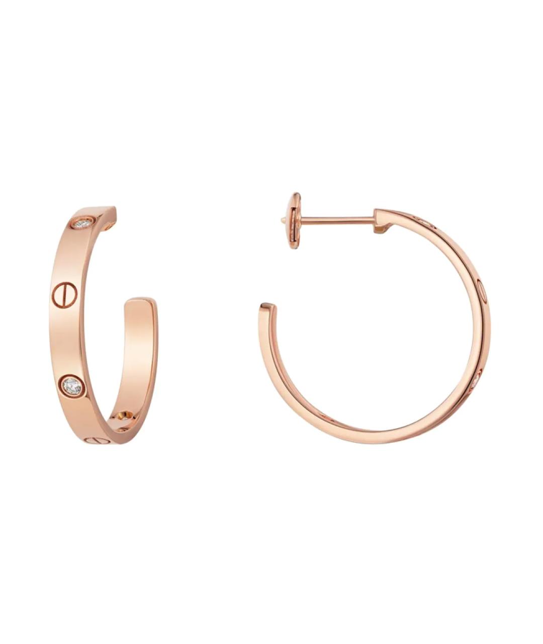 CARTIER Розовые серьги из розового золота, фото 2