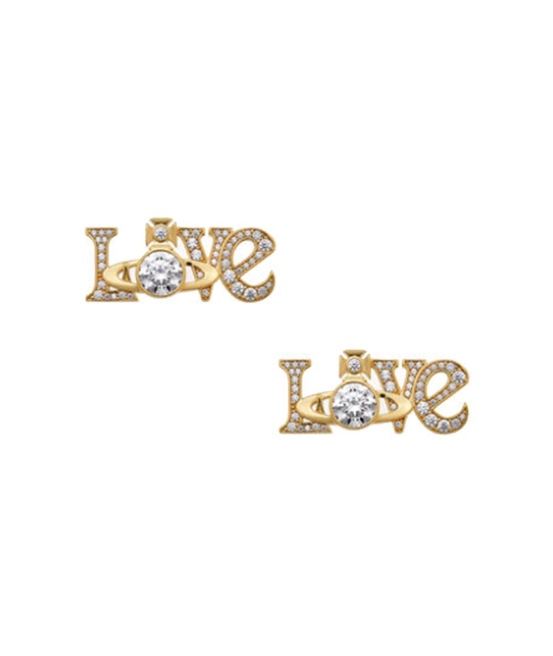 VIVIENNE WESTWOOD Золотые металлические серьги, фото 1