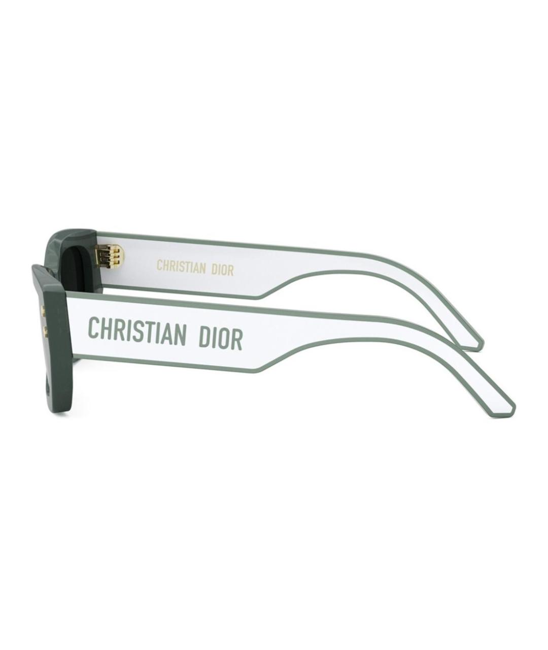 CHRISTIAN DIOR Белые пластиковые солнцезащитные очки, фото 3