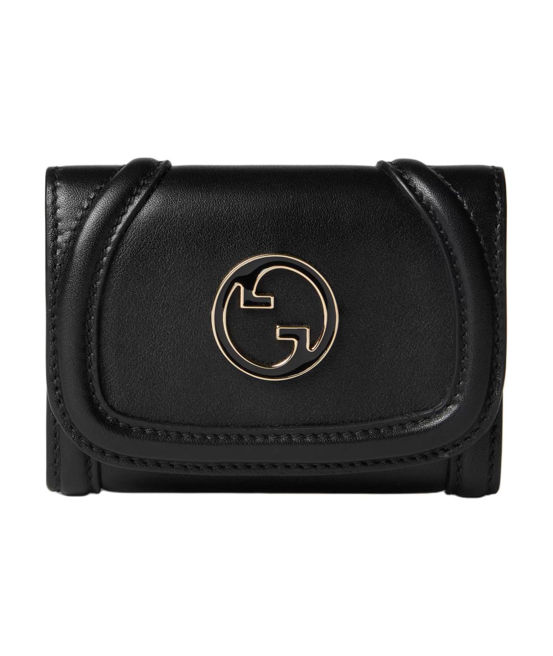 GUCCI Черный кожаный кардхолдер, фото 1