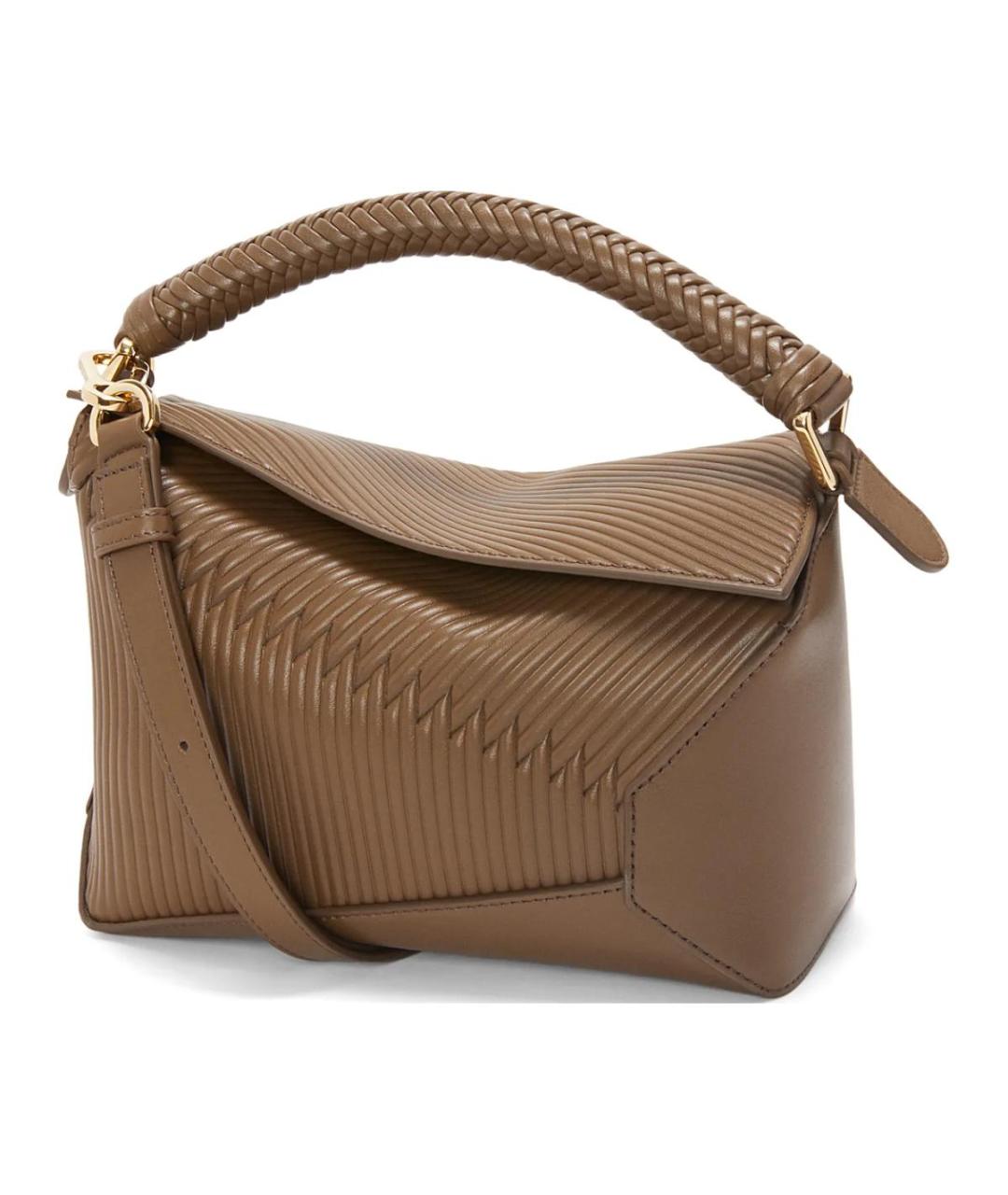 LOEWE Коричневая кожаная сумка через плечо, фото 9