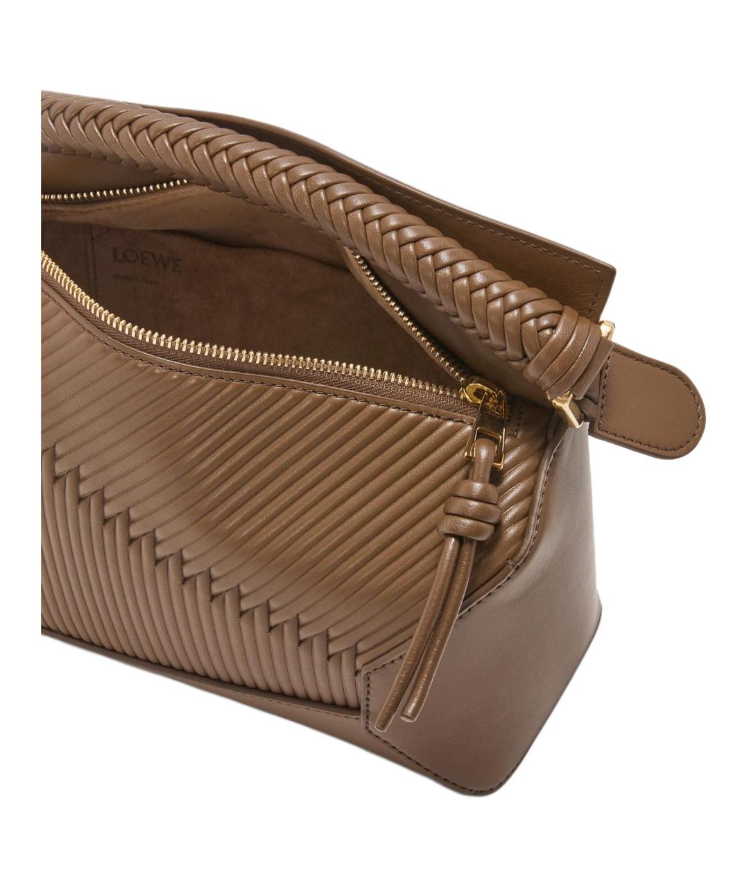 LOEWE Коричневая кожаная сумка через плечо, фото 7