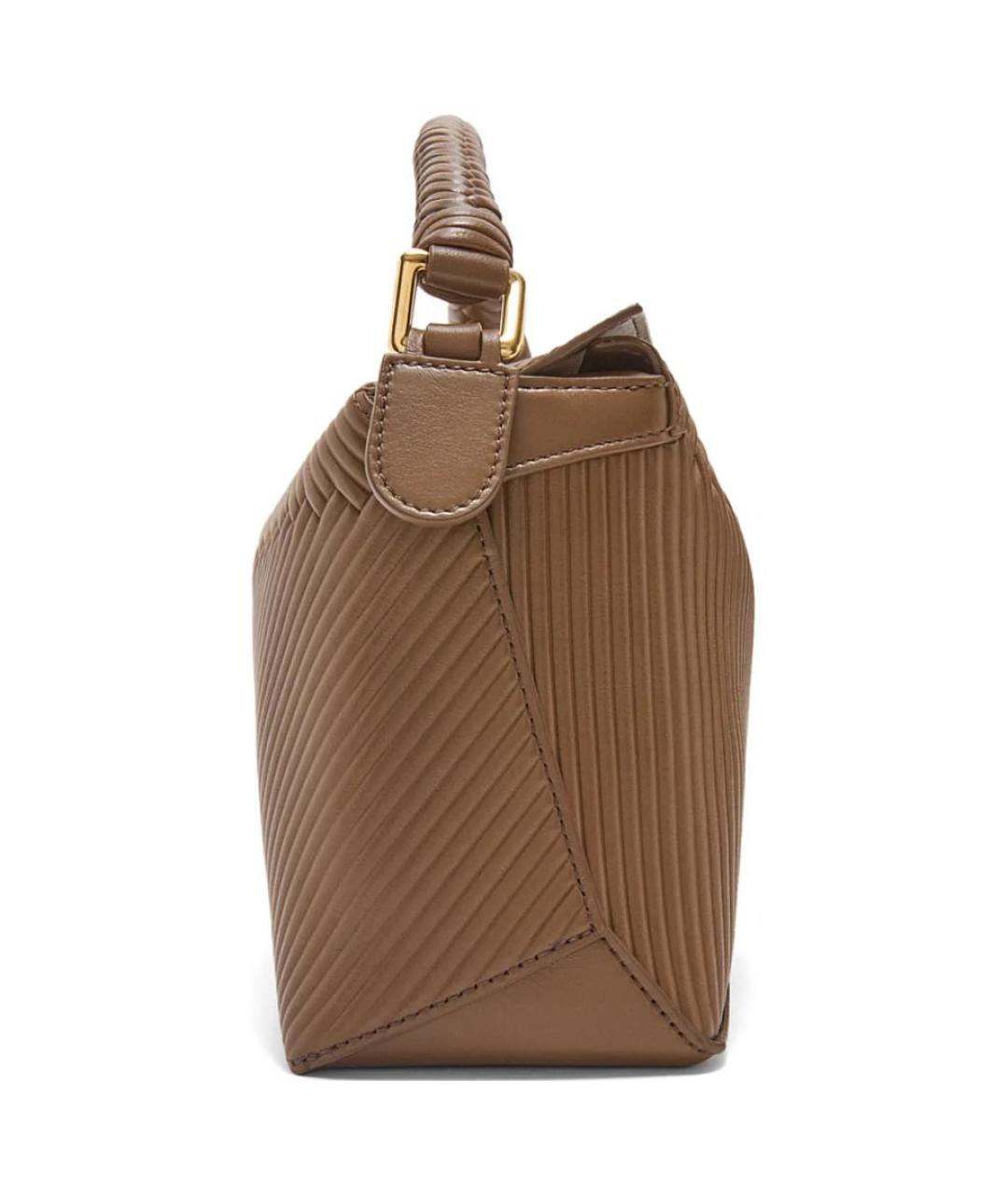 LOEWE Коричневая кожаная сумка через плечо, фото 4