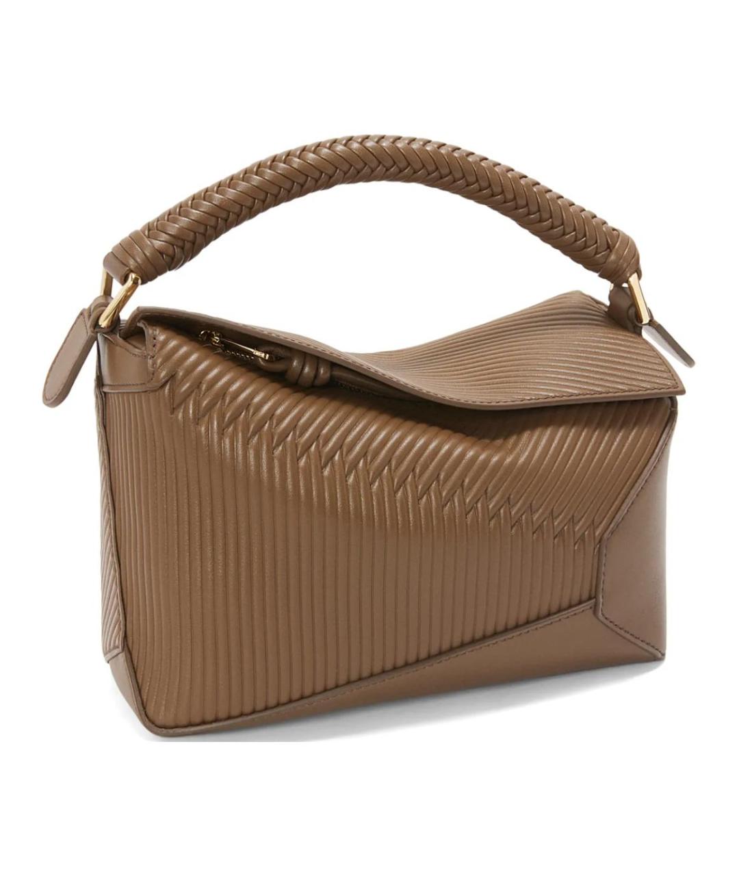 LOEWE Коричневая кожаная сумка через плечо, фото 2