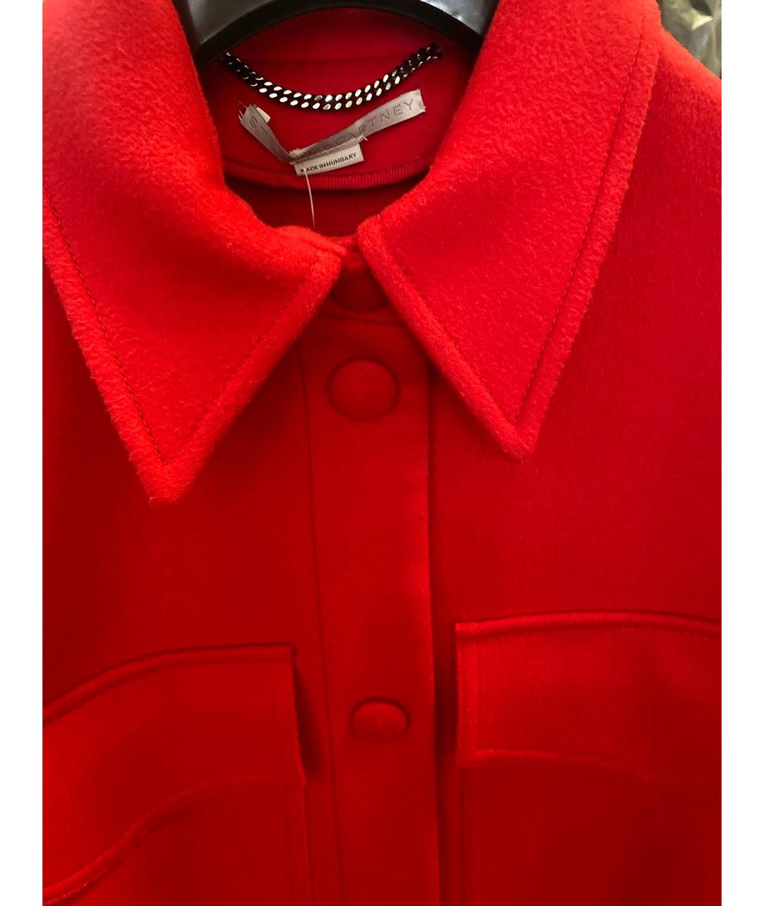 STELLA MCCARTNEY Красное шерстяное пальто, фото 4