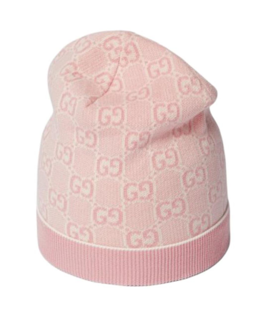 GUCCI Розовая хлопковая шапка, фото 3