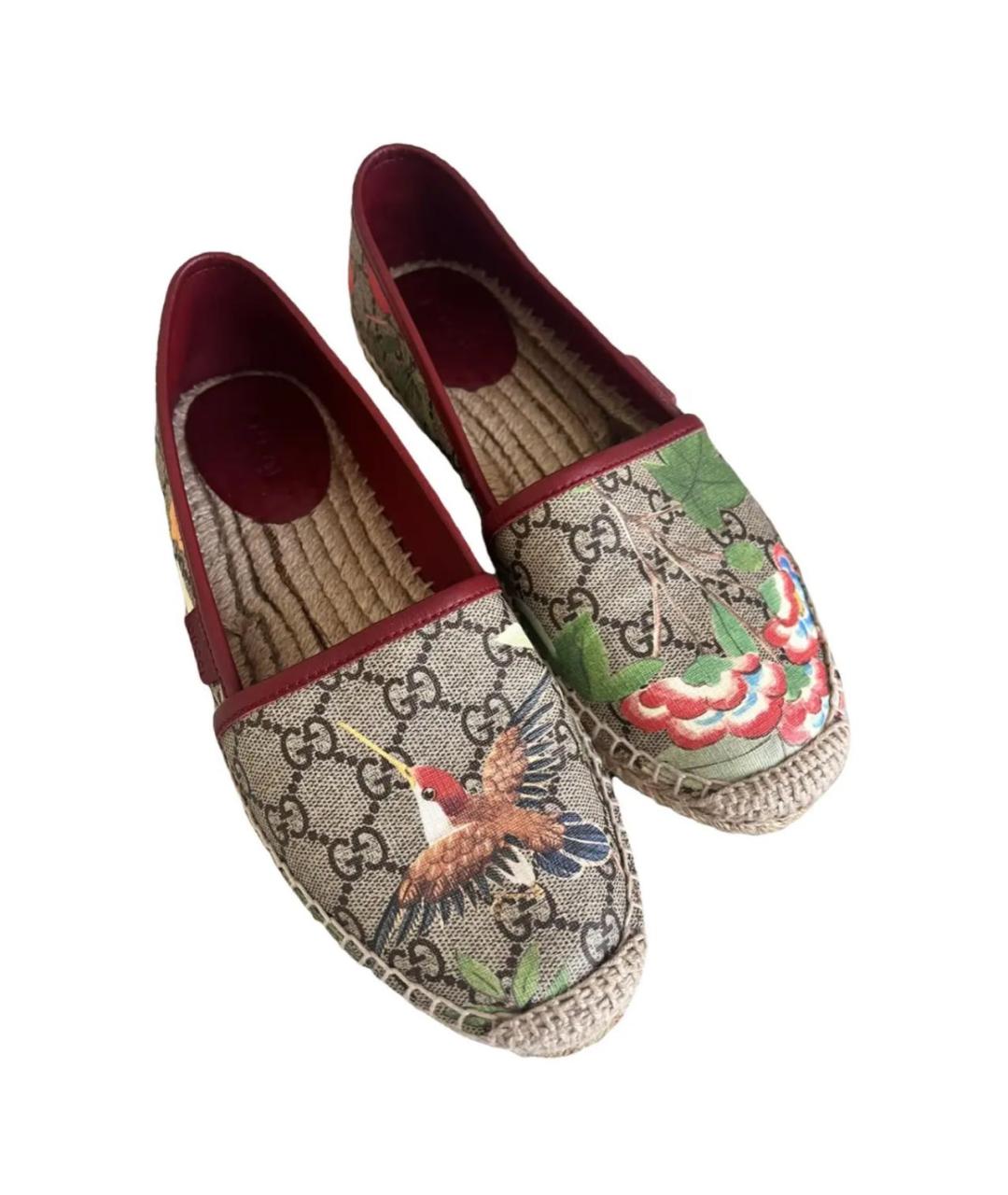 GUCCI Бежевые текстильные эспадрильи, фото 2