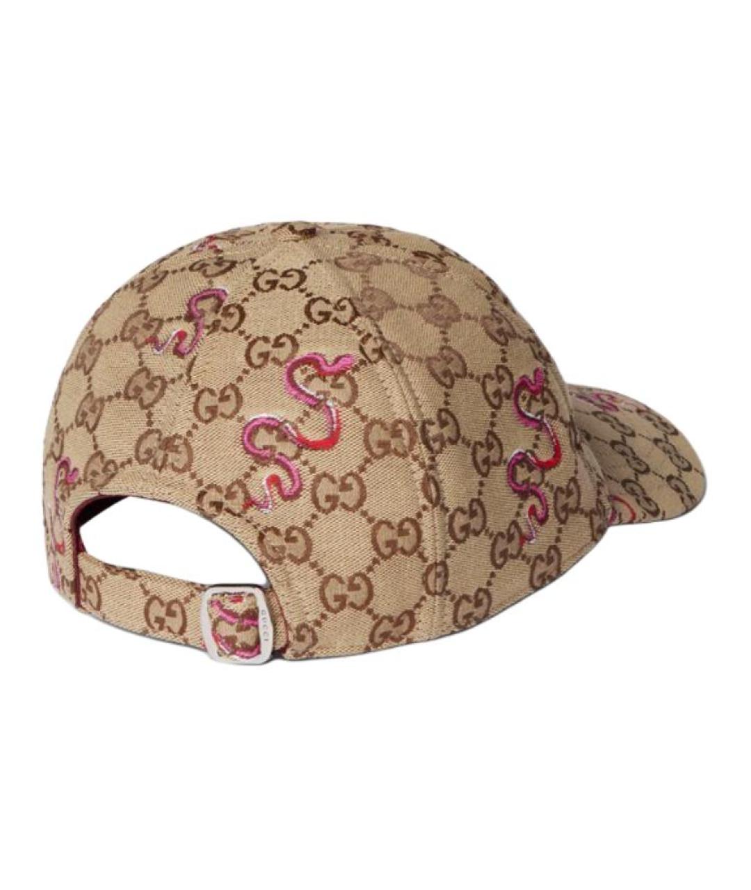 GUCCI Коричневая хлопковая кепка, фото 3