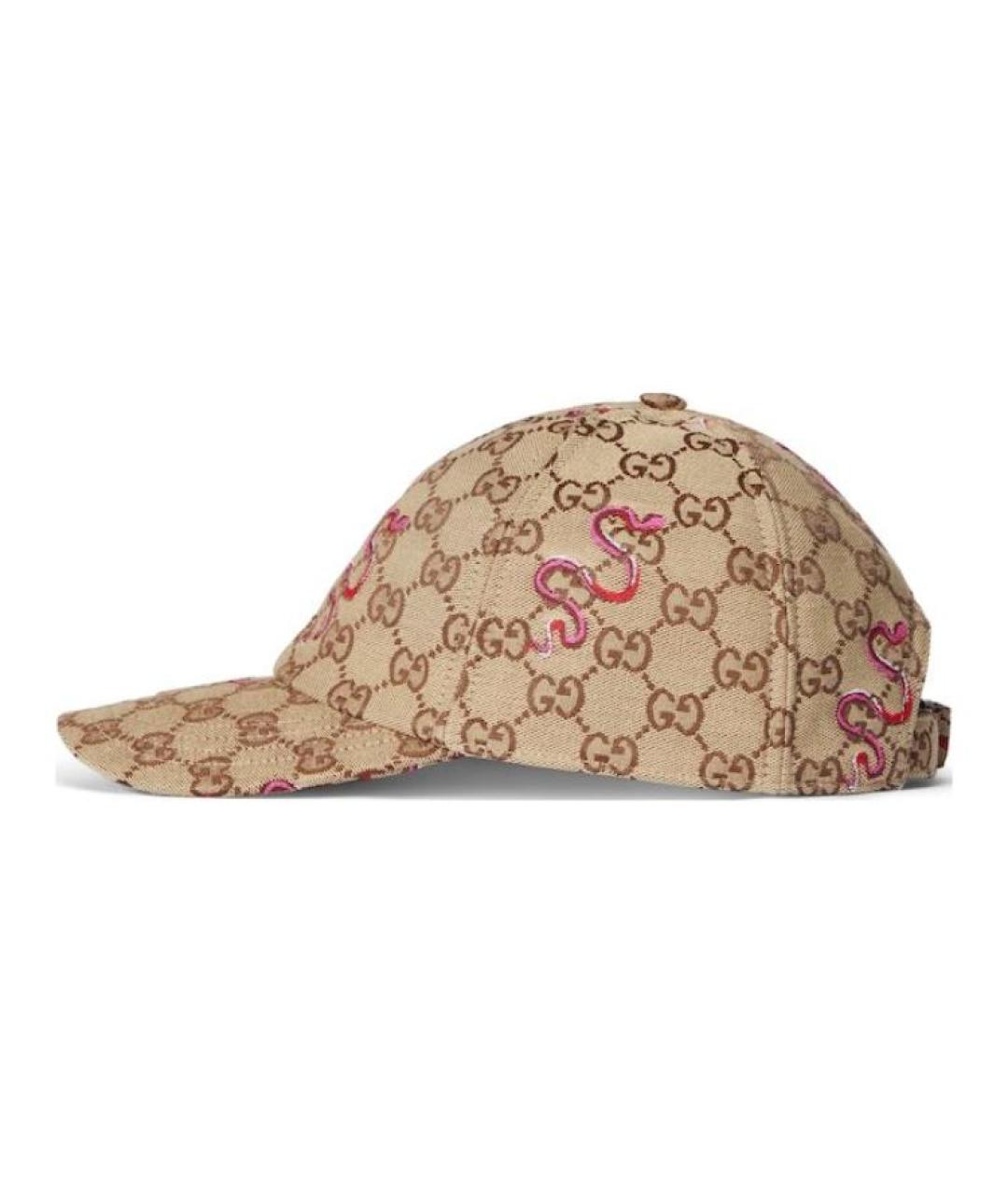 GUCCI Коричневая хлопковая кепка, фото 2