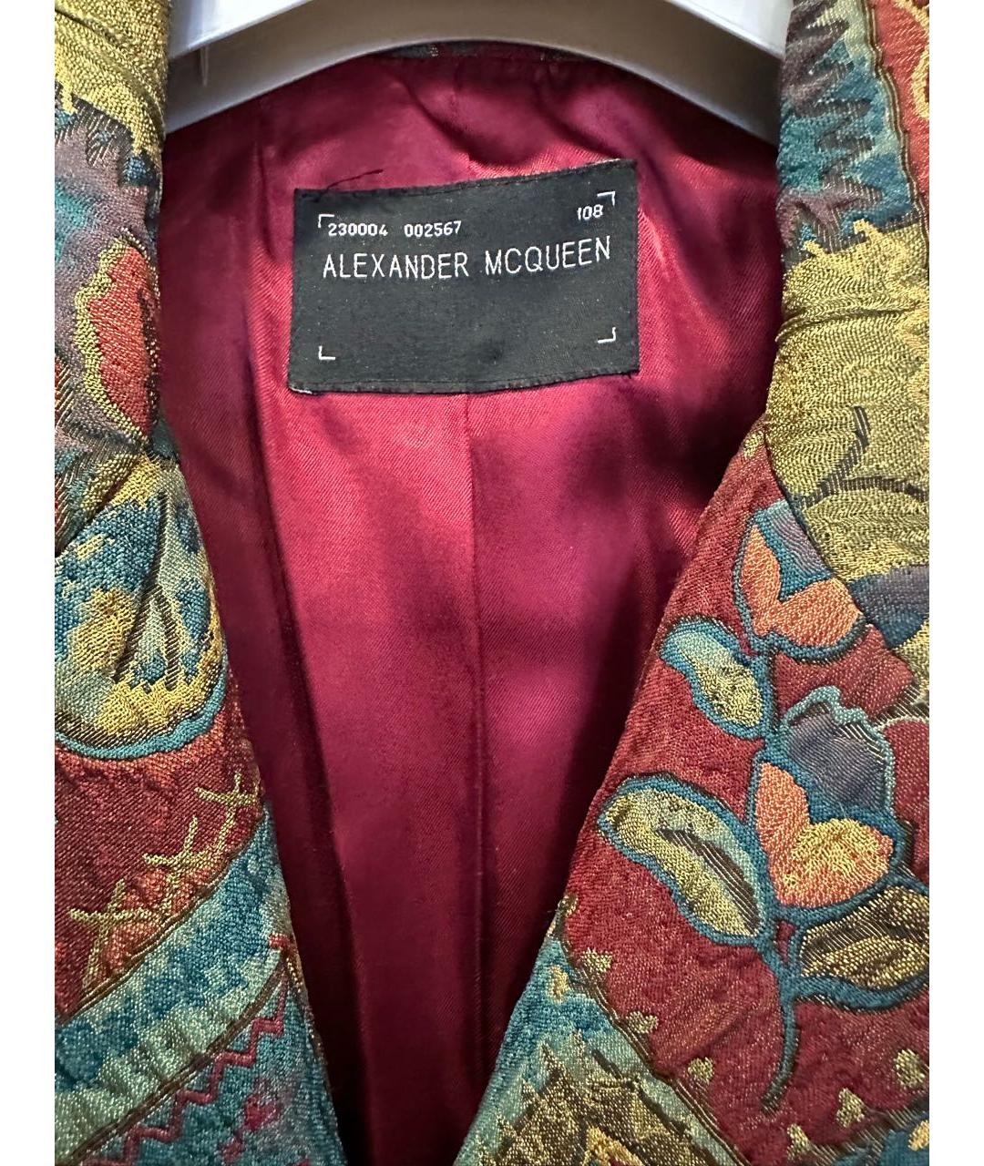 ALEXANDER MCQUEEN Мульти полиэстеровый тренч/плащ, фото 3