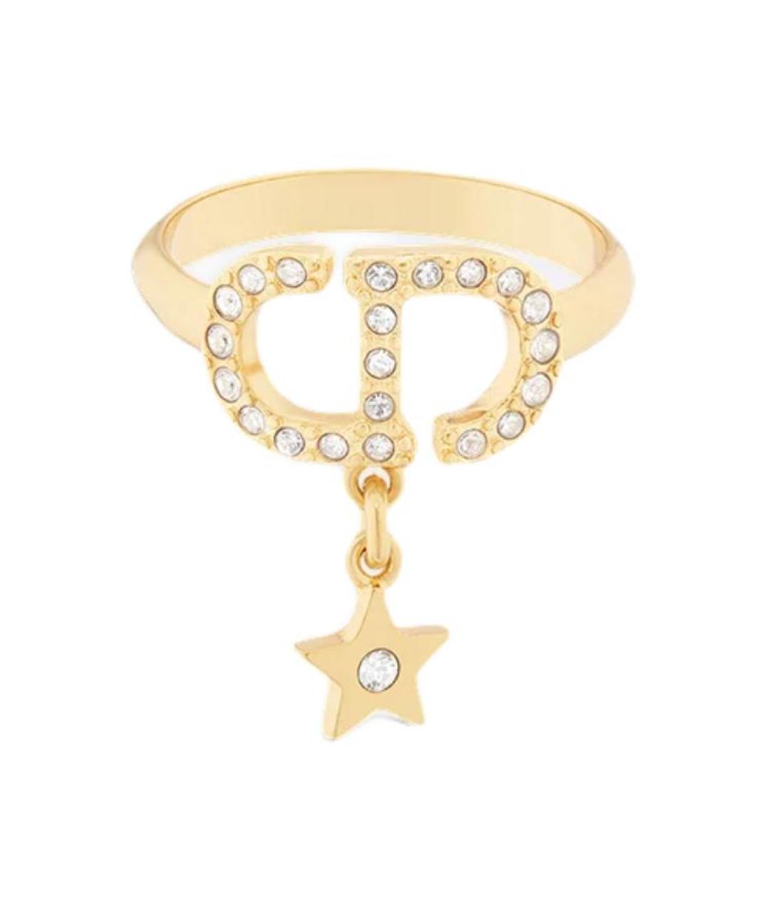 CHRISTIAN DIOR Золотое металлическое кольцо, фото 1