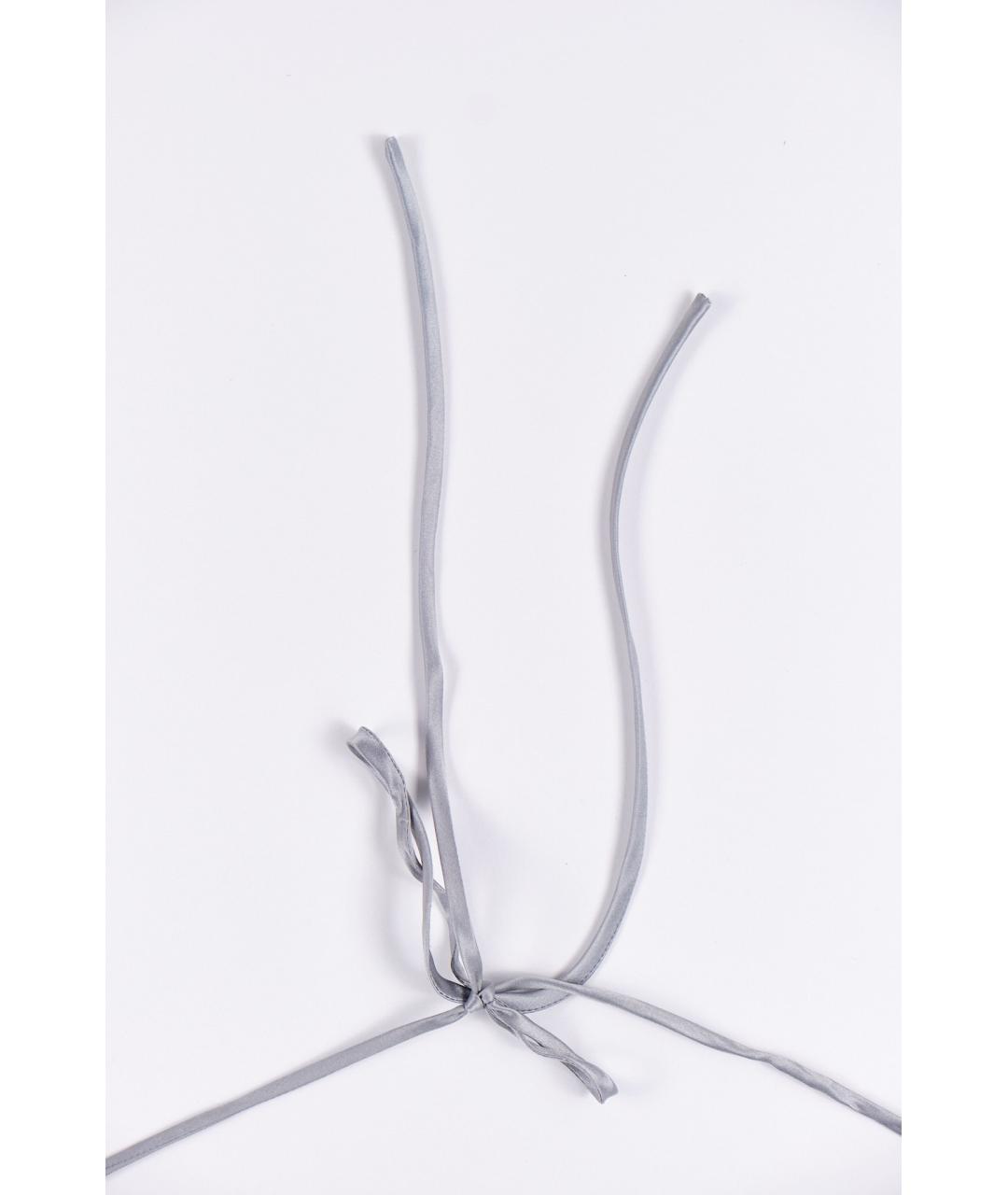EMPORIO ARMANI Серое шелковое коктейльное платье, фото 5