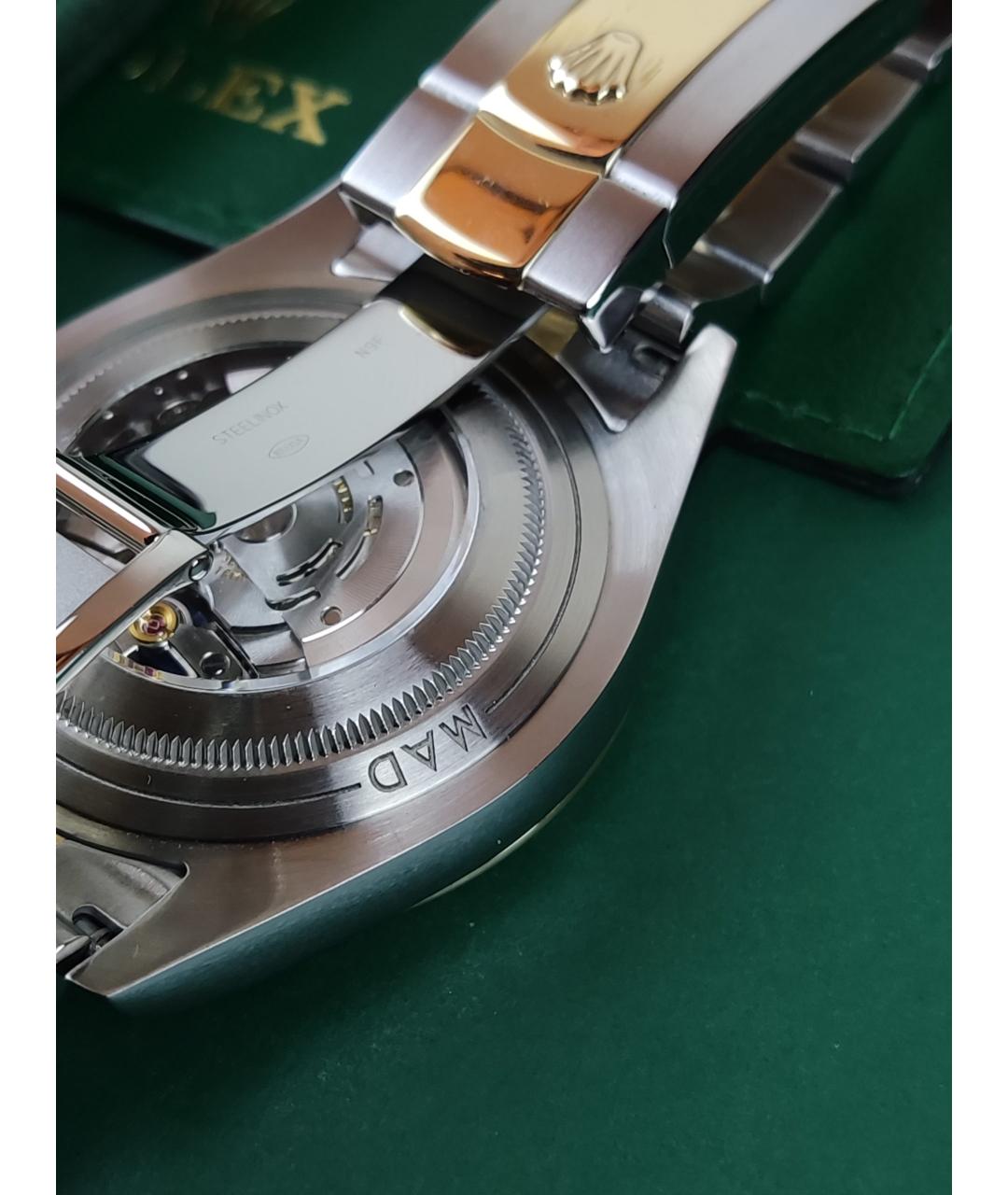 ROLEX Белые часы из желтого золота, фото 5