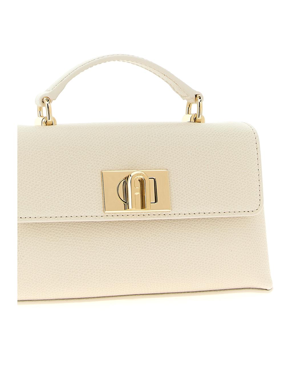 FURLA Бежевая кожаная сумка через плечо, фото 2