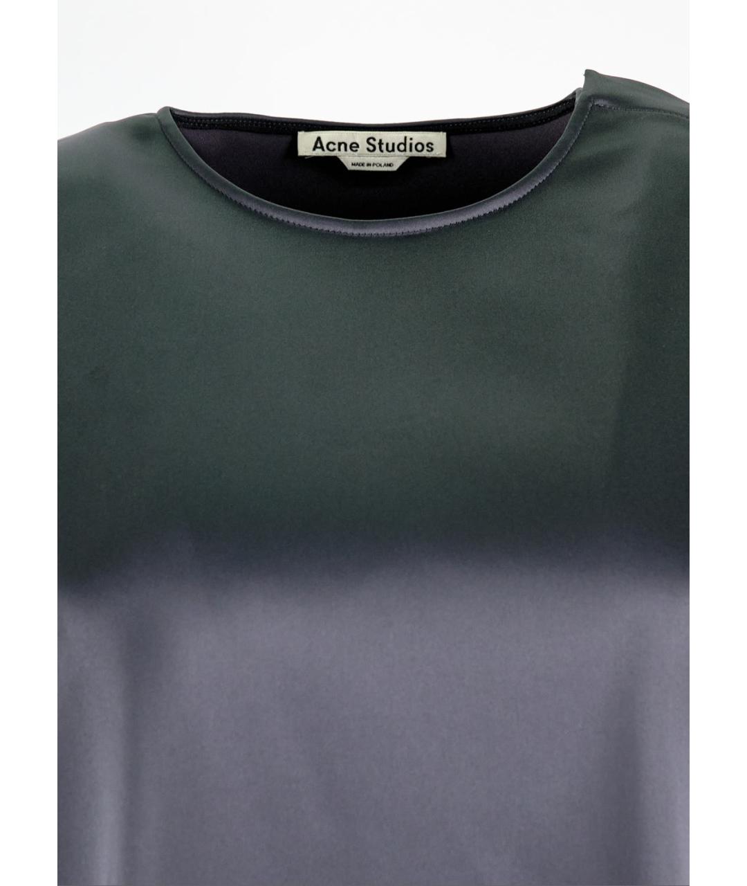 ACNE STUDIOS Серая ацетатная майка, фото 3