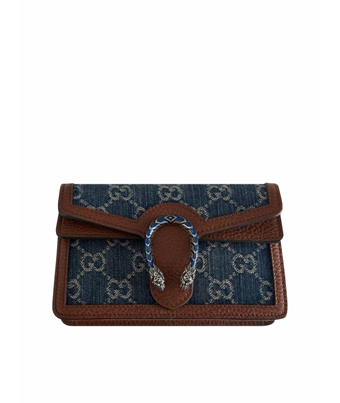 GUCCI Синяя кожаная сумка через плечо, фото 1