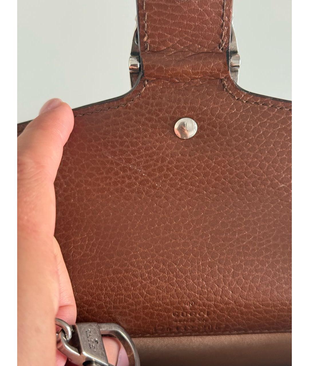 GUCCI Синяя кожаная сумка через плечо, фото 6