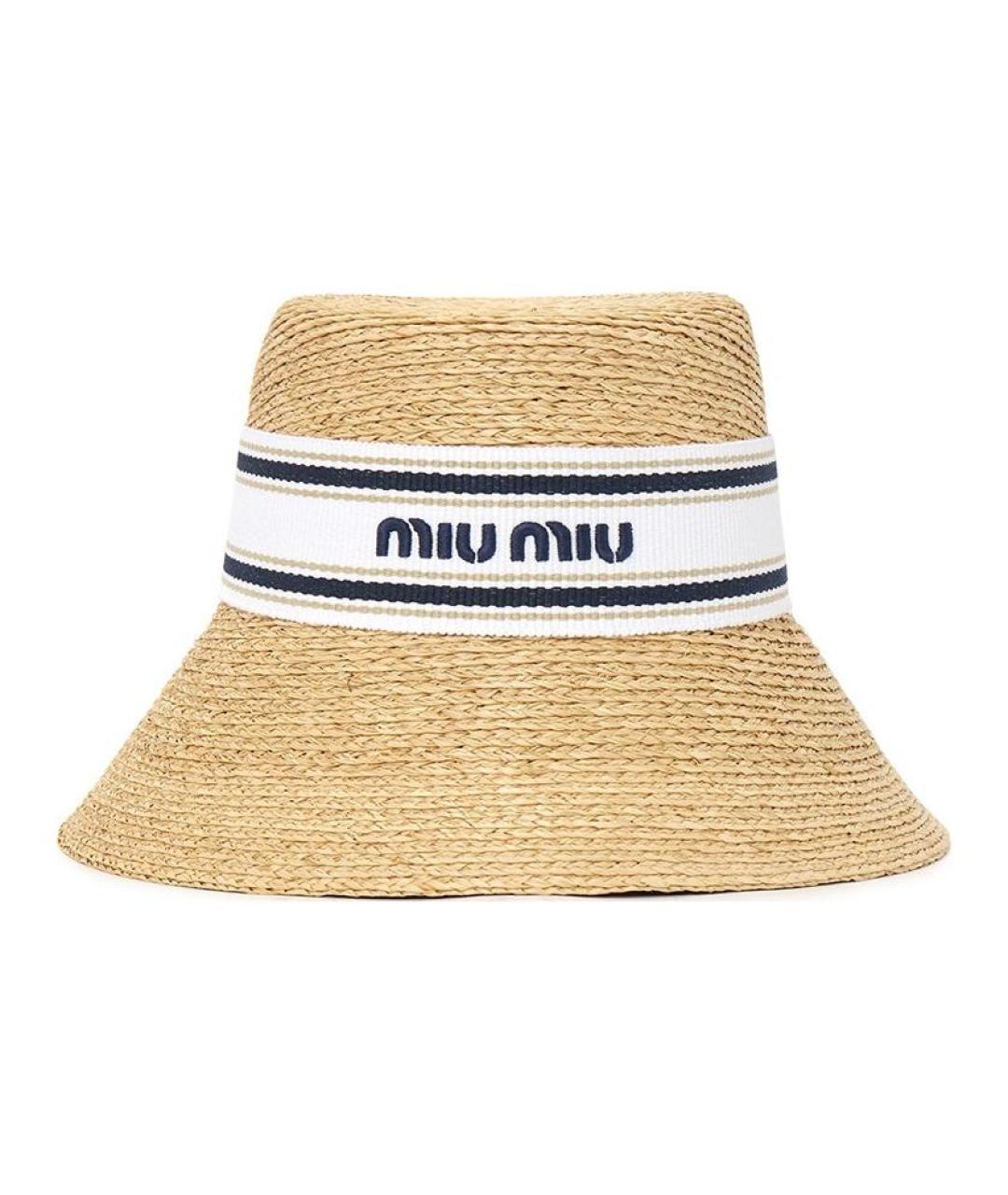 MIU MIU Бежевая панама, фото 1