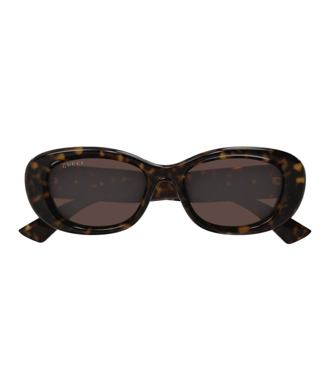 GUCCI Коричневые пластиковые солнцезащитные очки, фото 2