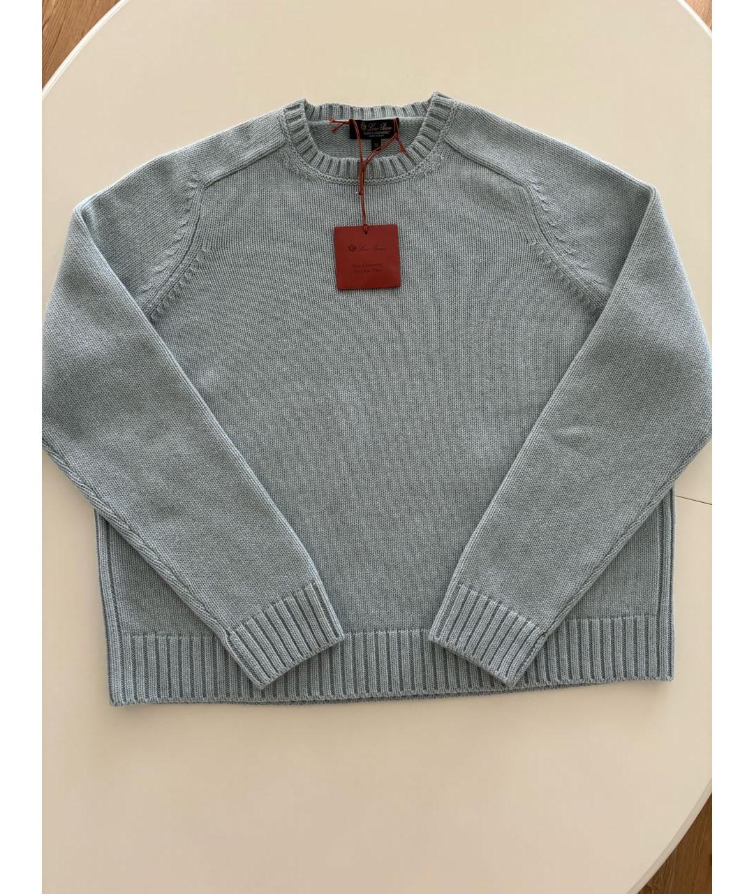 LORO PIANA Голубой кашемировый джемпер / свитер, фото 2