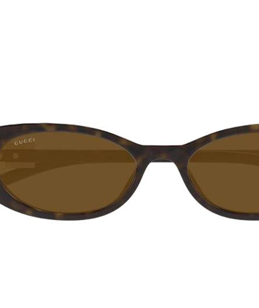 GUCCI Коричневые пластиковые солнцезащитные очки, фото 2