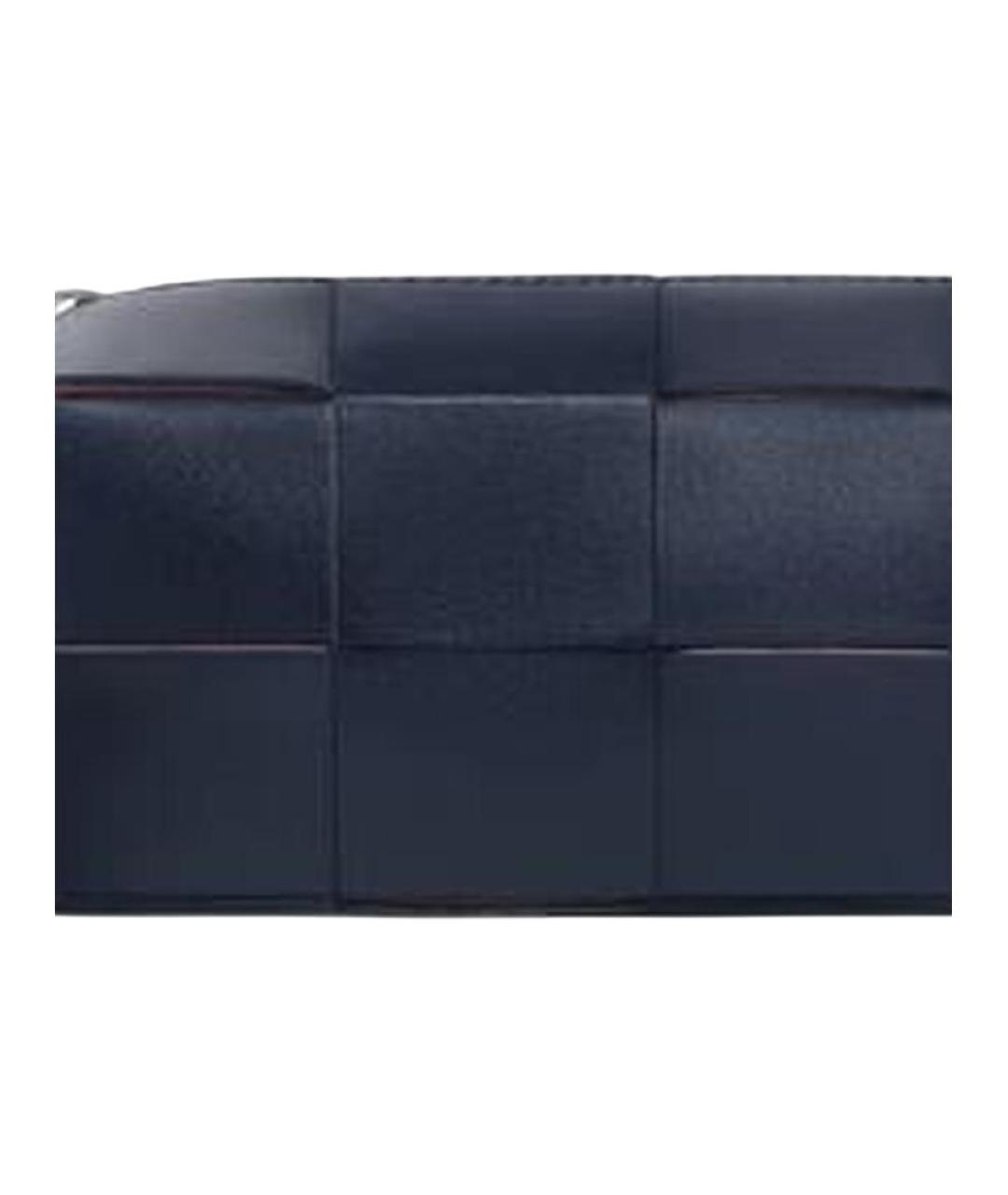 BOTTEGA VENETA Темно-синяя кожаная сумка на плечо, фото 4