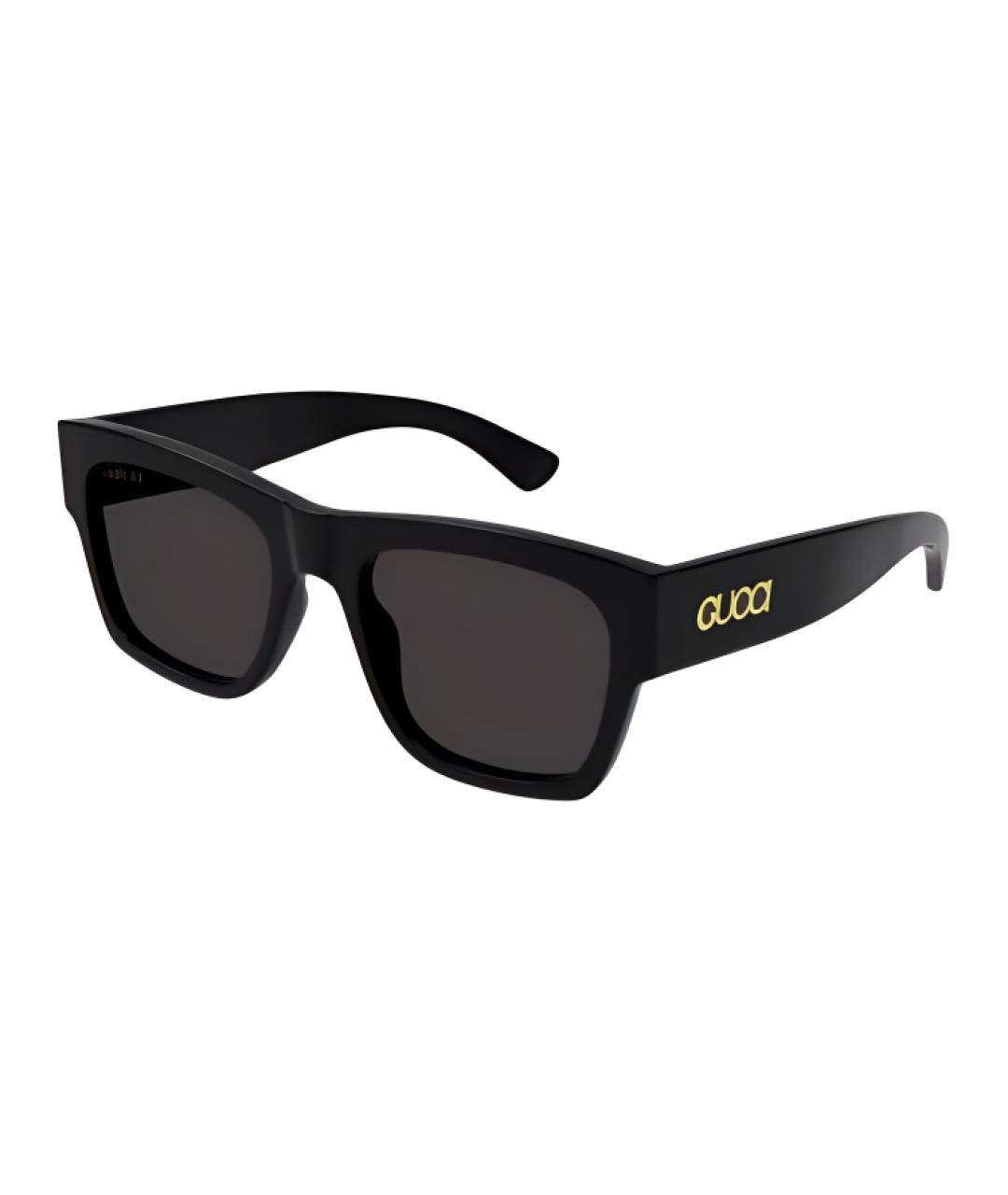 GUCCI Черные пластиковые солнцезащитные очки, фото 1