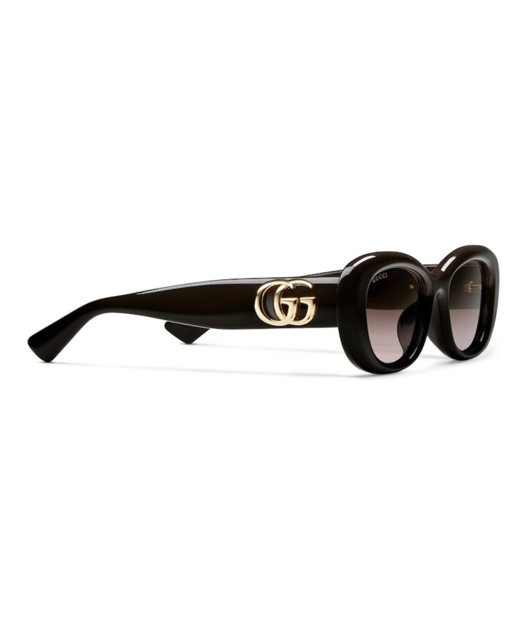GUCCI Коричневые пластиковые солнцезащитные очки, фото 2