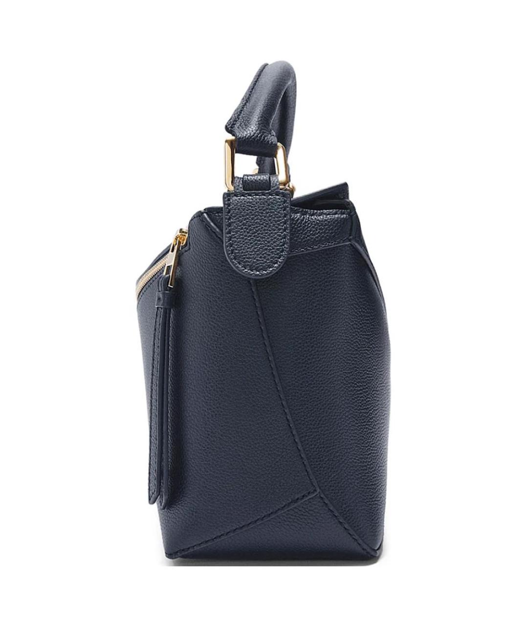 LOEWE Темно-синяя кожаная сумка через плечо, фото 4