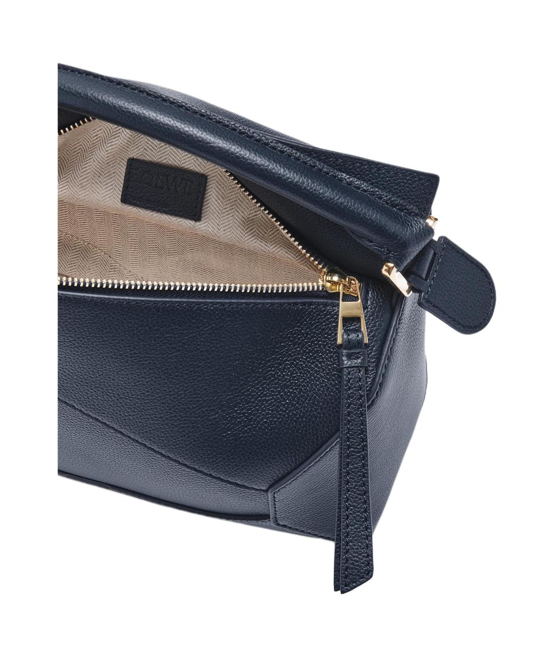 LOEWE Темно-синяя кожаная сумка через плечо, фото 6