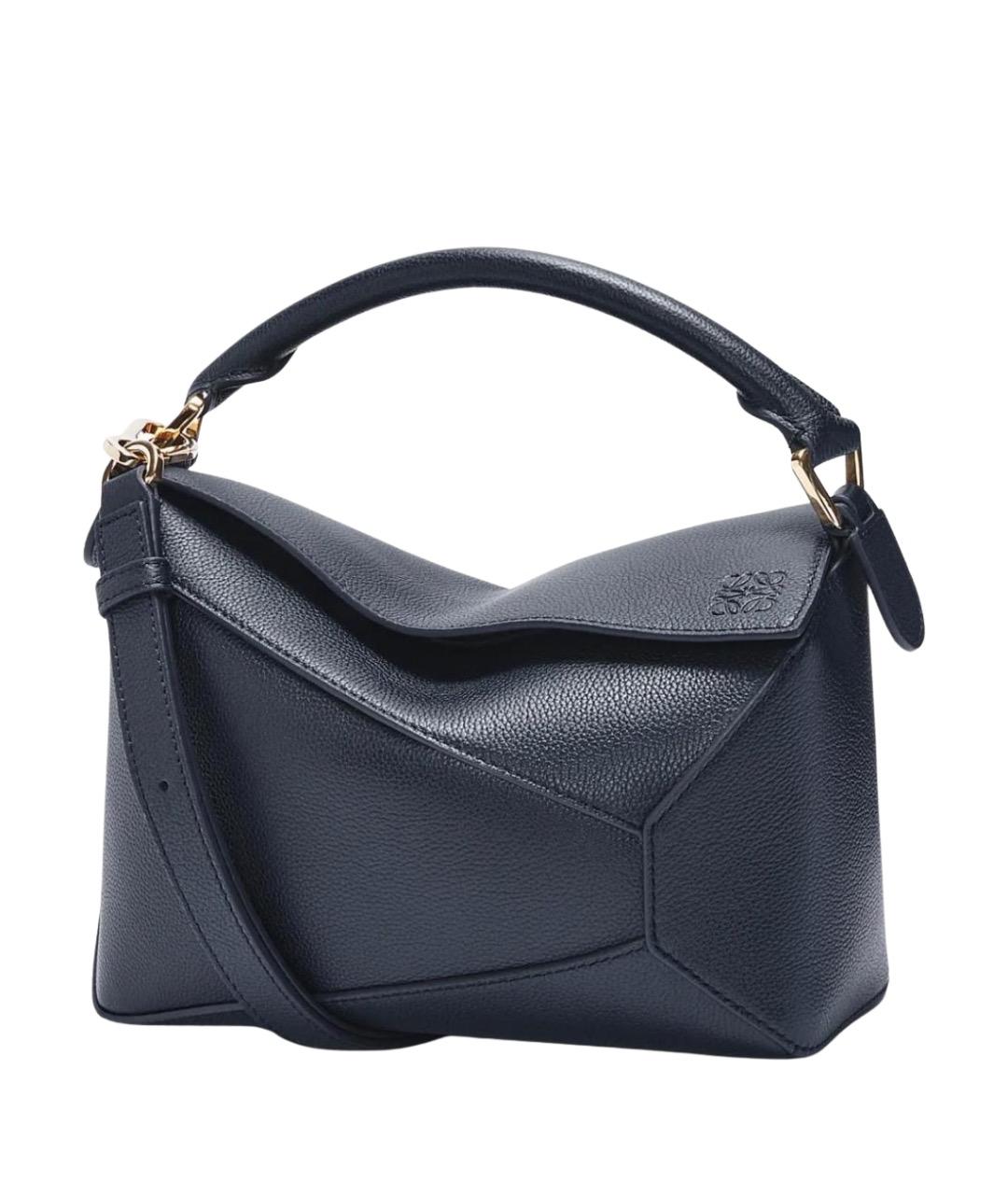 LOEWE Темно-синяя кожаная сумка через плечо, фото 1