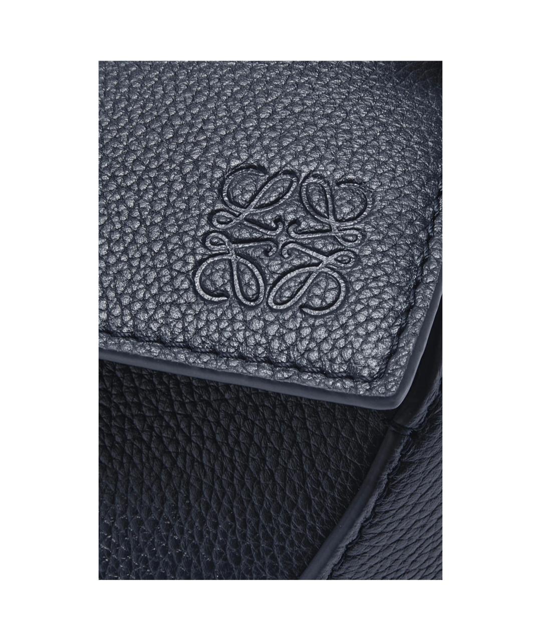 LOEWE Темно-синяя кожаная сумка через плечо, фото 7