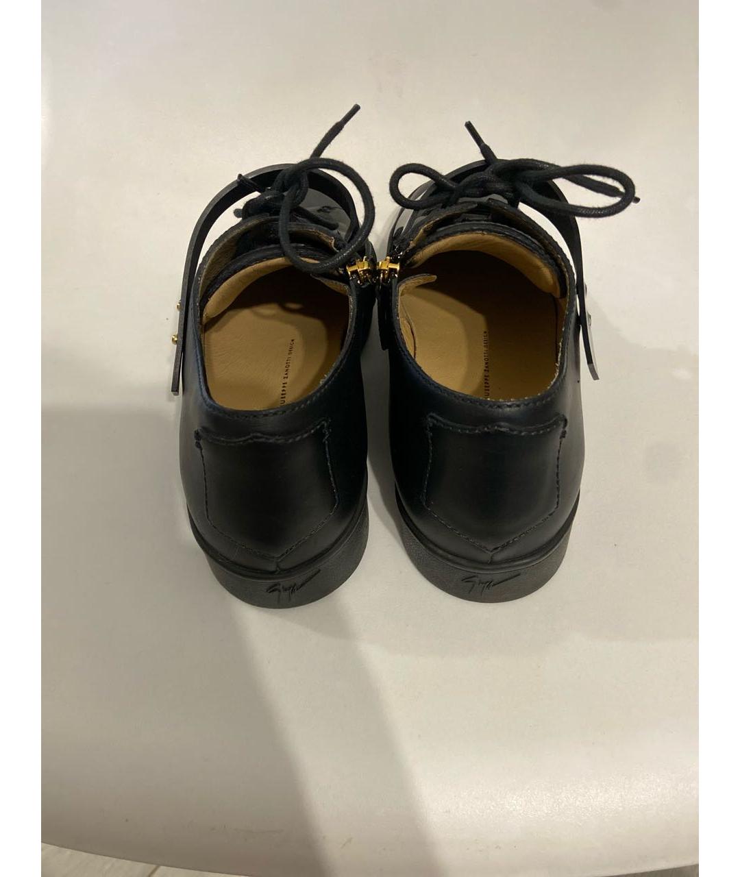 GIUSEPPE ZANOTTI DESIGN Черные кожаные ботинки, фото 4