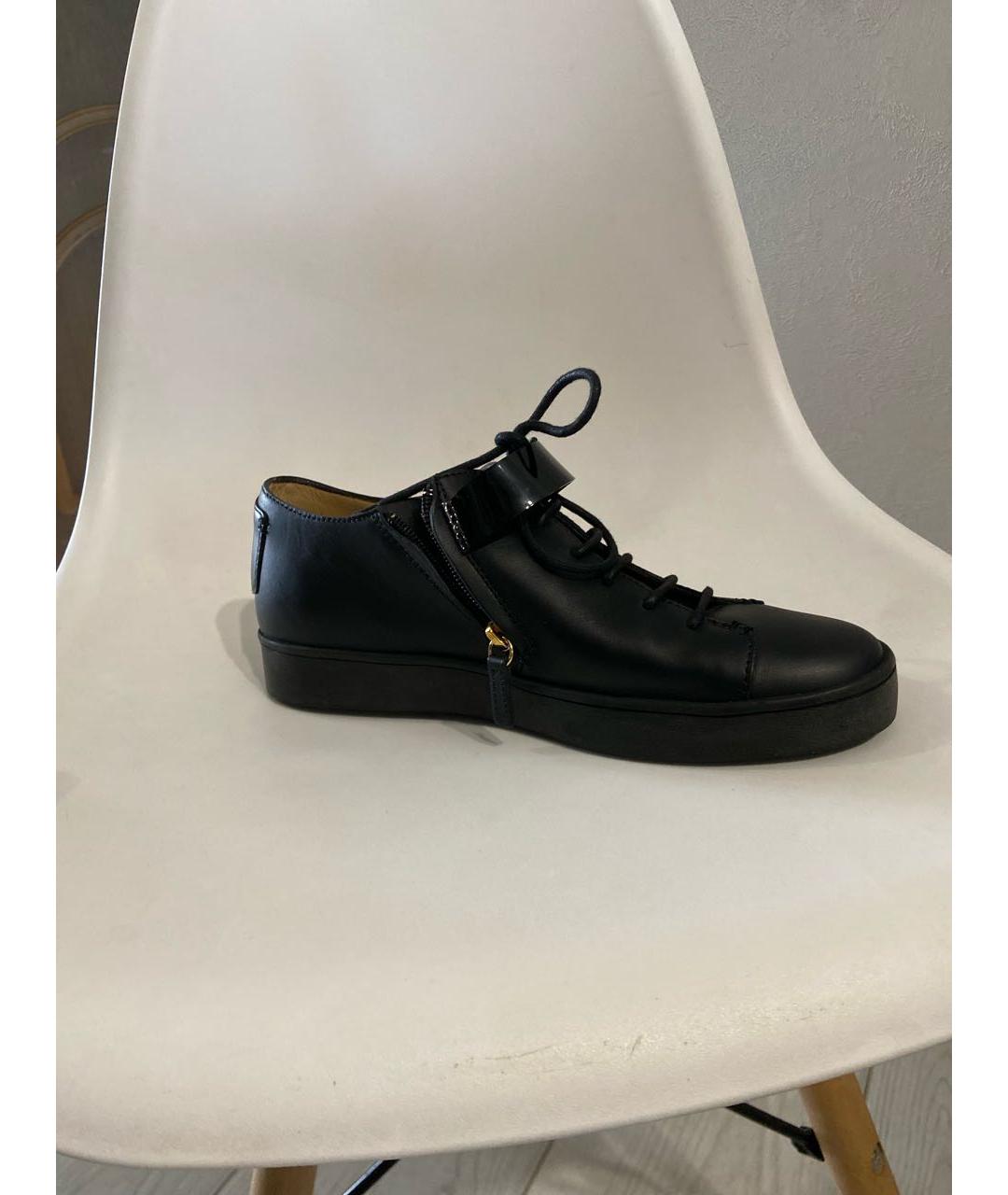GIUSEPPE ZANOTTI DESIGN Черные кожаные ботинки, фото 9