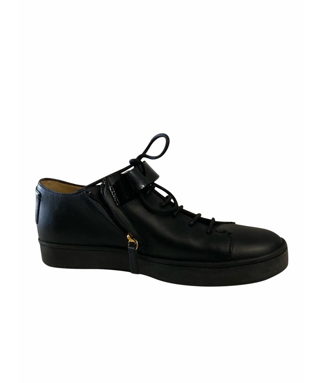 GIUSEPPE ZANOTTI DESIGN Черные кожаные ботинки, фото 1