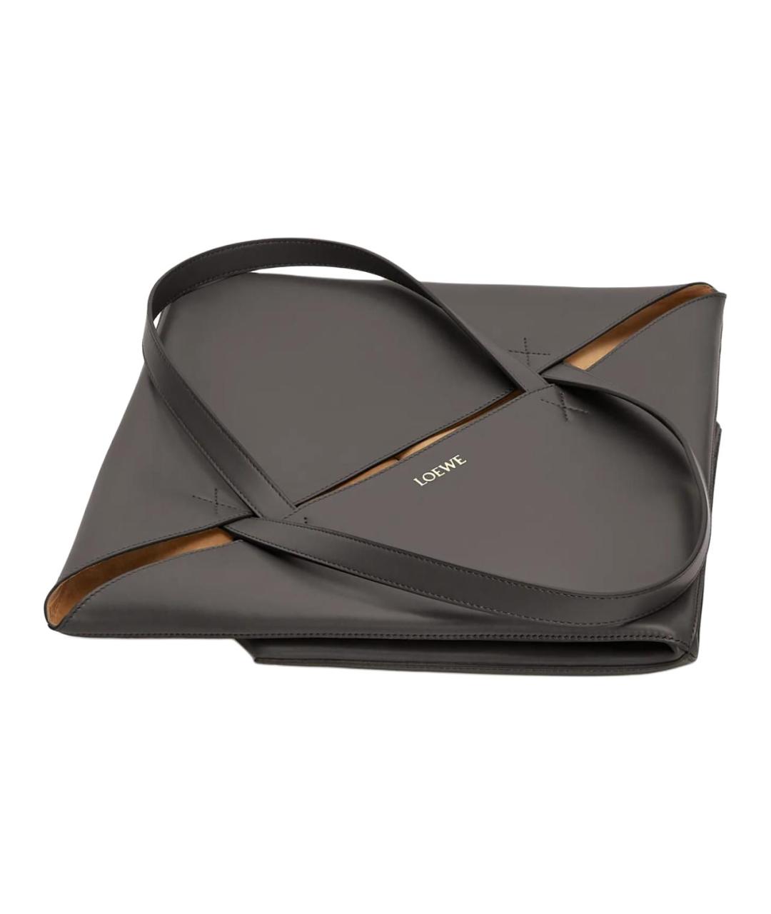 LOEWE Серая кожаная сумка через плечо, фото 5