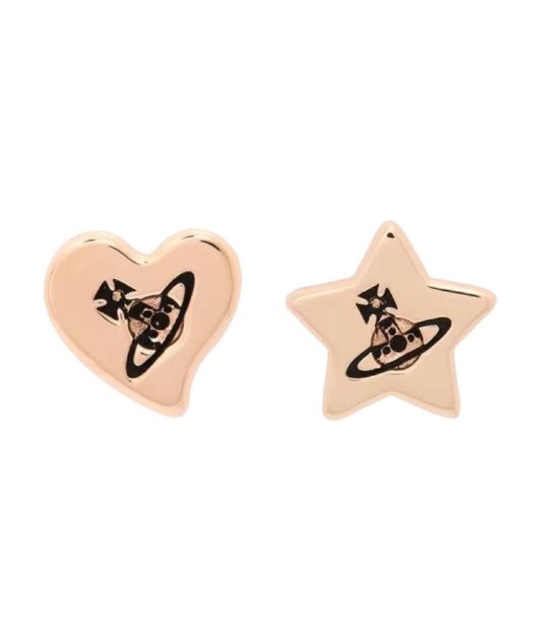 VIVIENNE WESTWOOD Золотые латунные серьги, фото 2