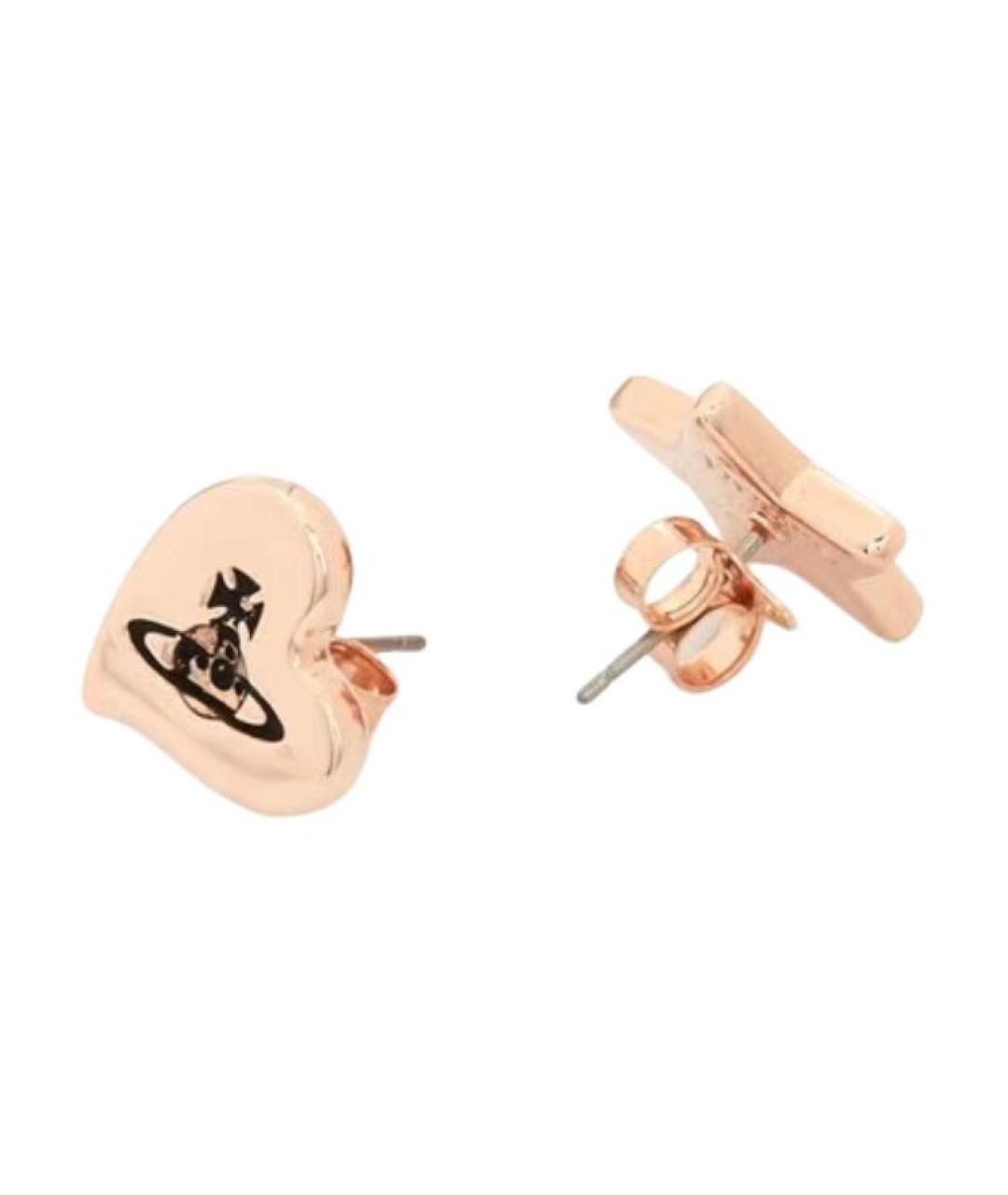 VIVIENNE WESTWOOD Золотые латунные серьги, фото 3