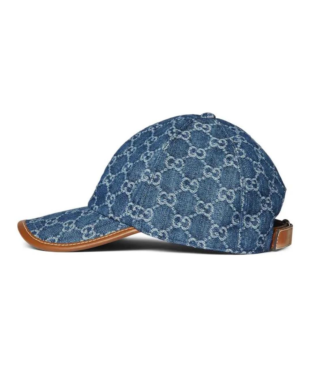 GUCCI Синяя хлопковая кепка, фото 2