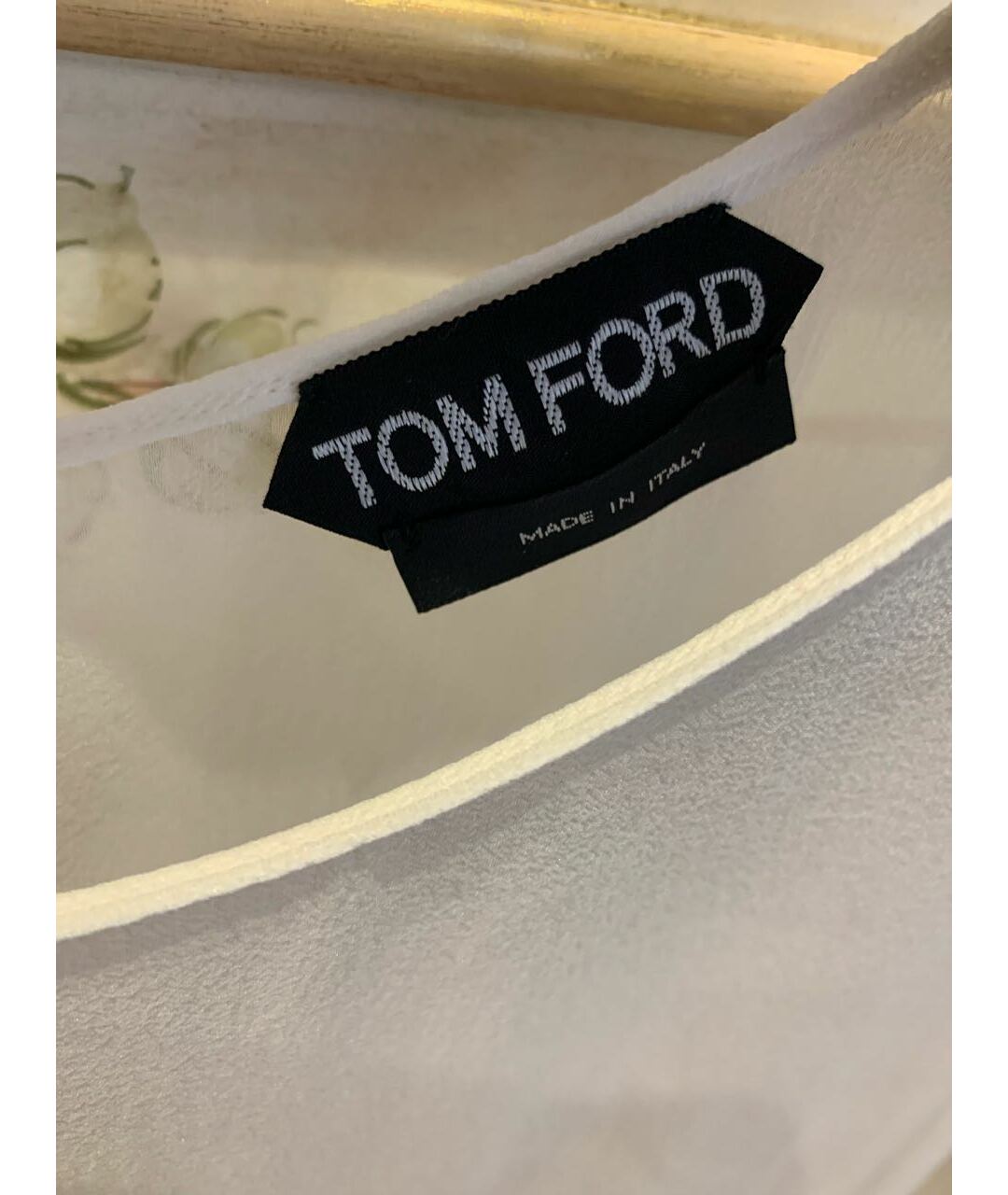 TOM FORD Бежевая шифоновая рубашка, фото 2