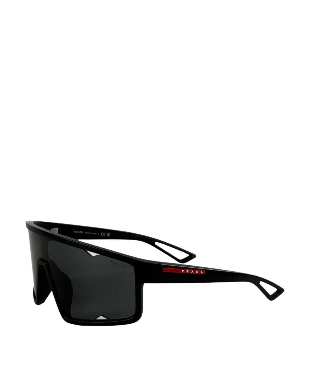 PRADA Черные пластиковые солнцезащитные очки, фото 1