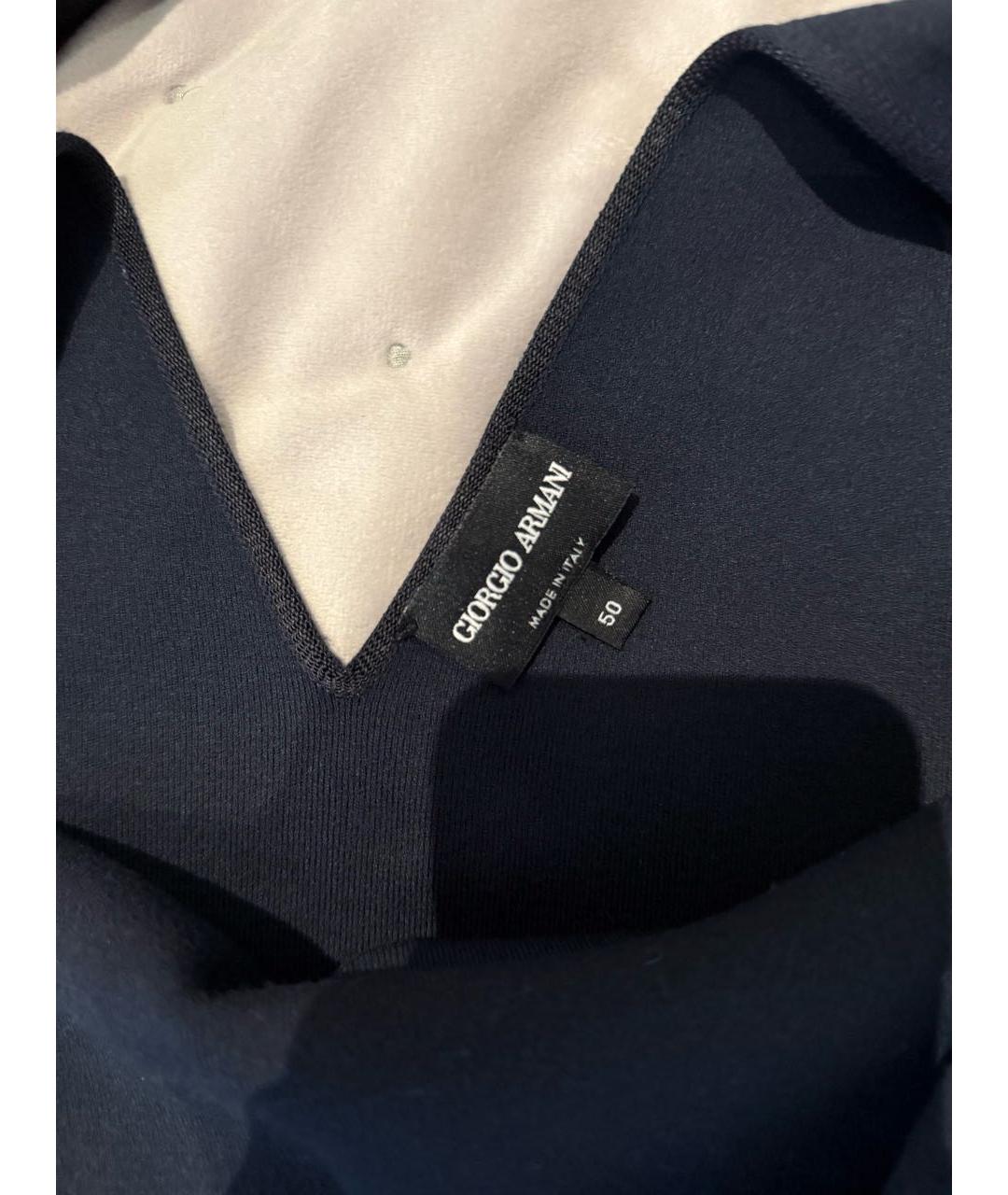GIORGIO ARMANI Темно-синее хлопковое повседневное платье, фото 3