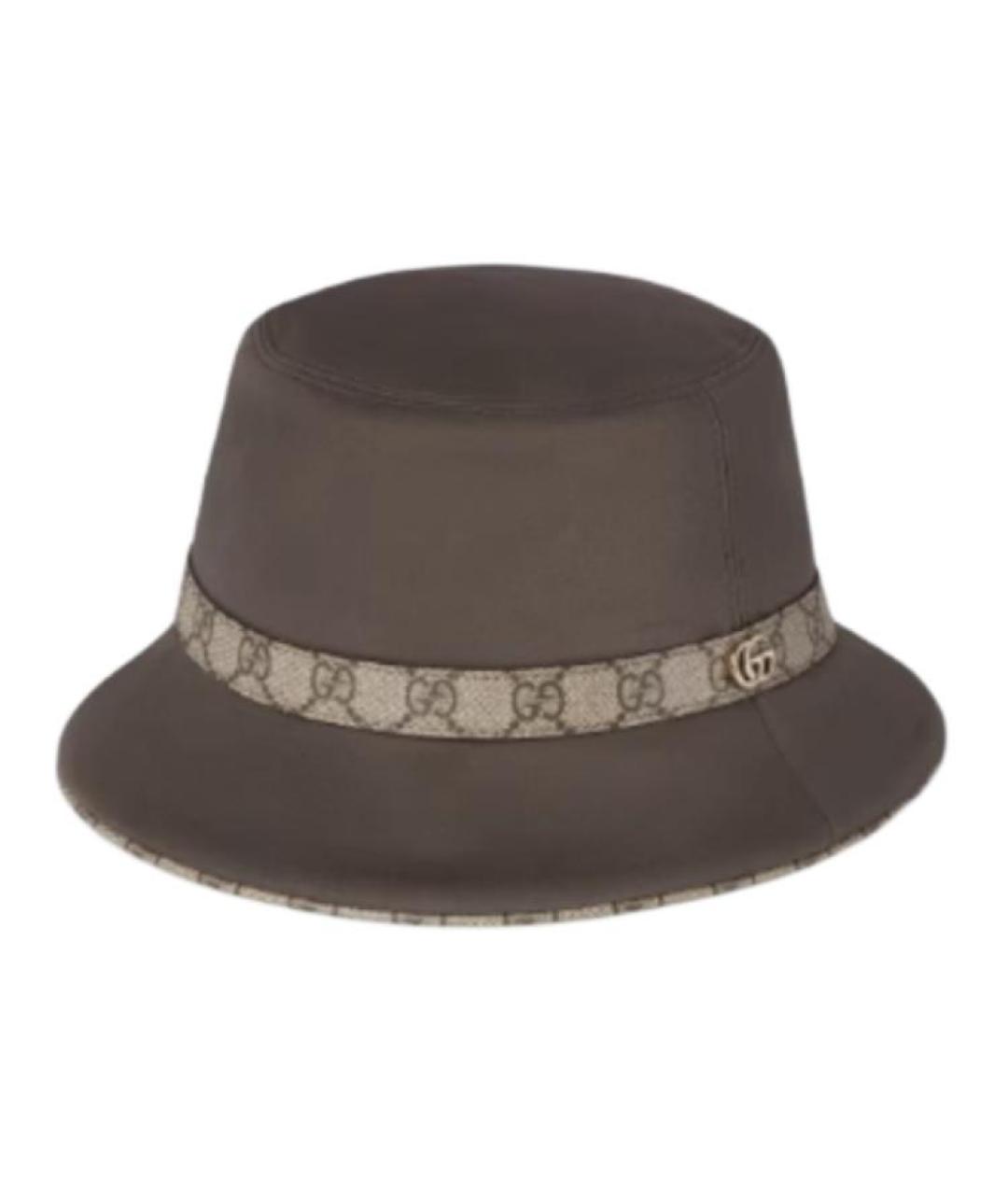 GUCCI Коричневая хлопковая панама, фото 2